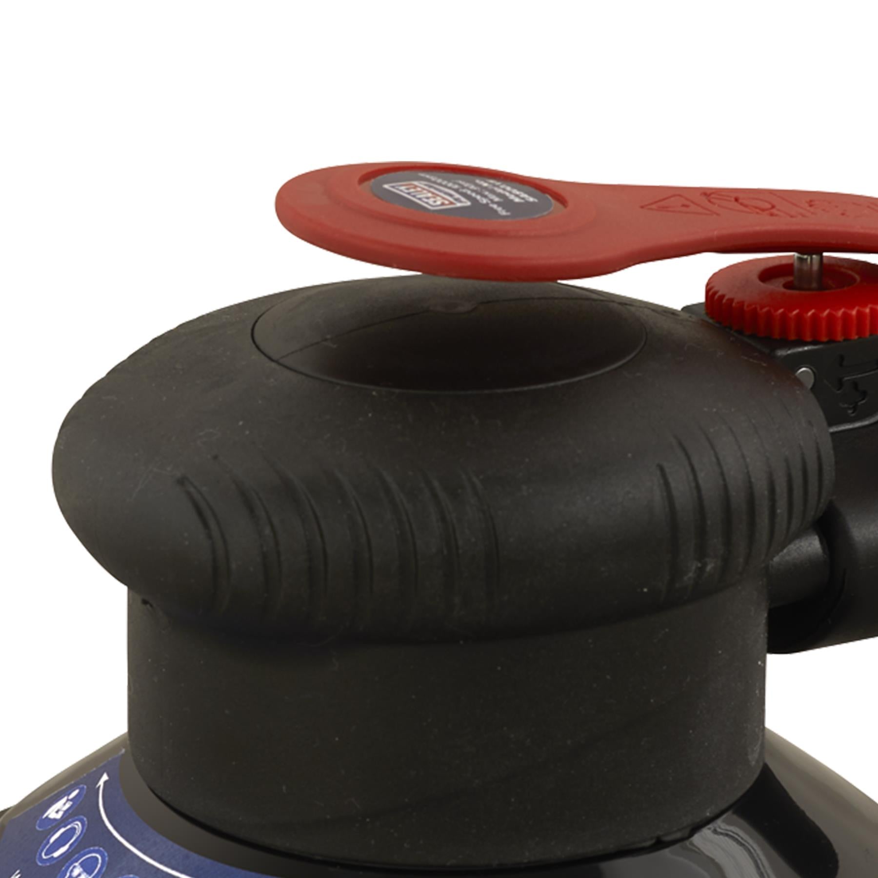 Sealey Air Palm Orbital Sander 150mm Soft Rubber Handgrip