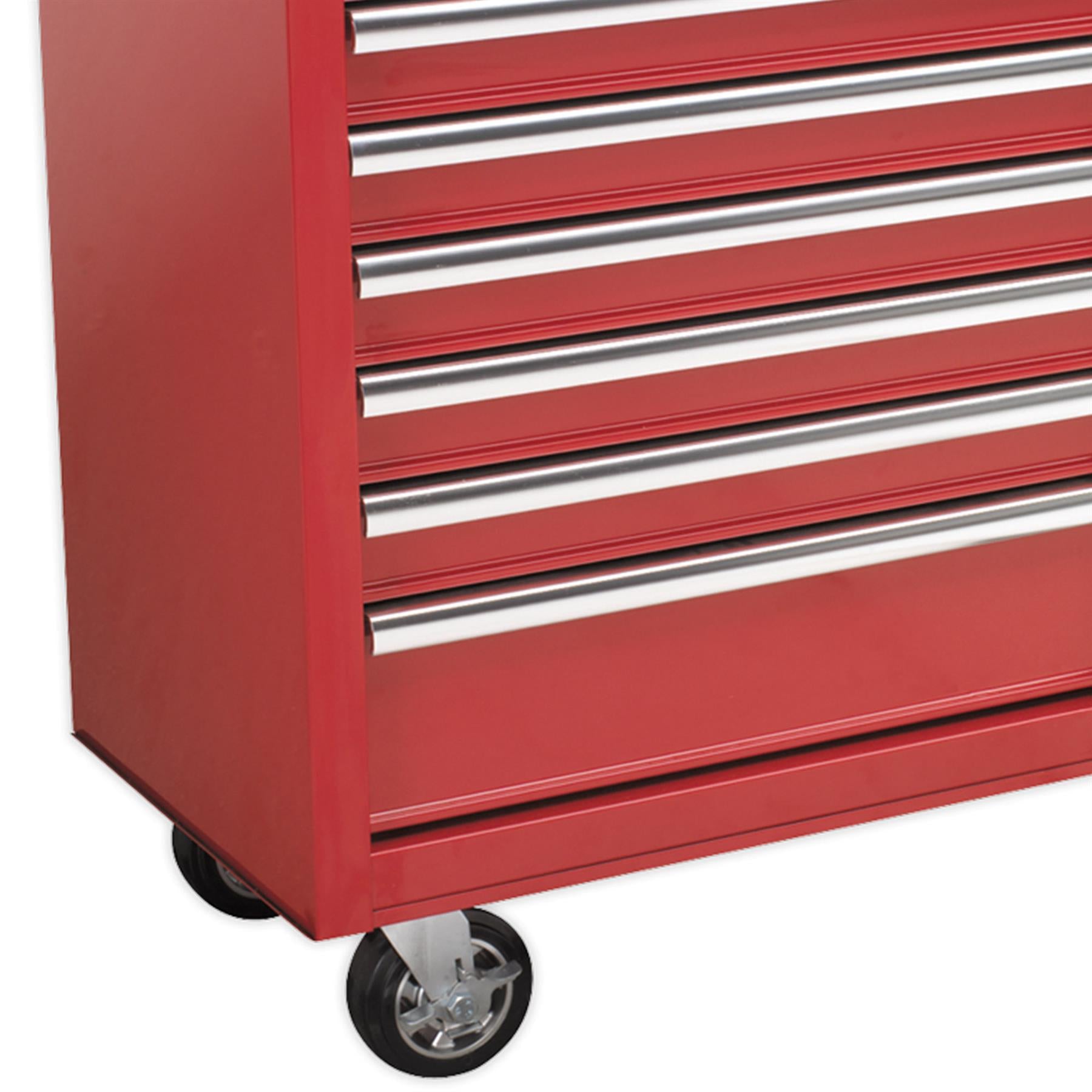 Sealey Rollcab 16 Drawer with Ball Bearing Slides Heavy-Duty - Red