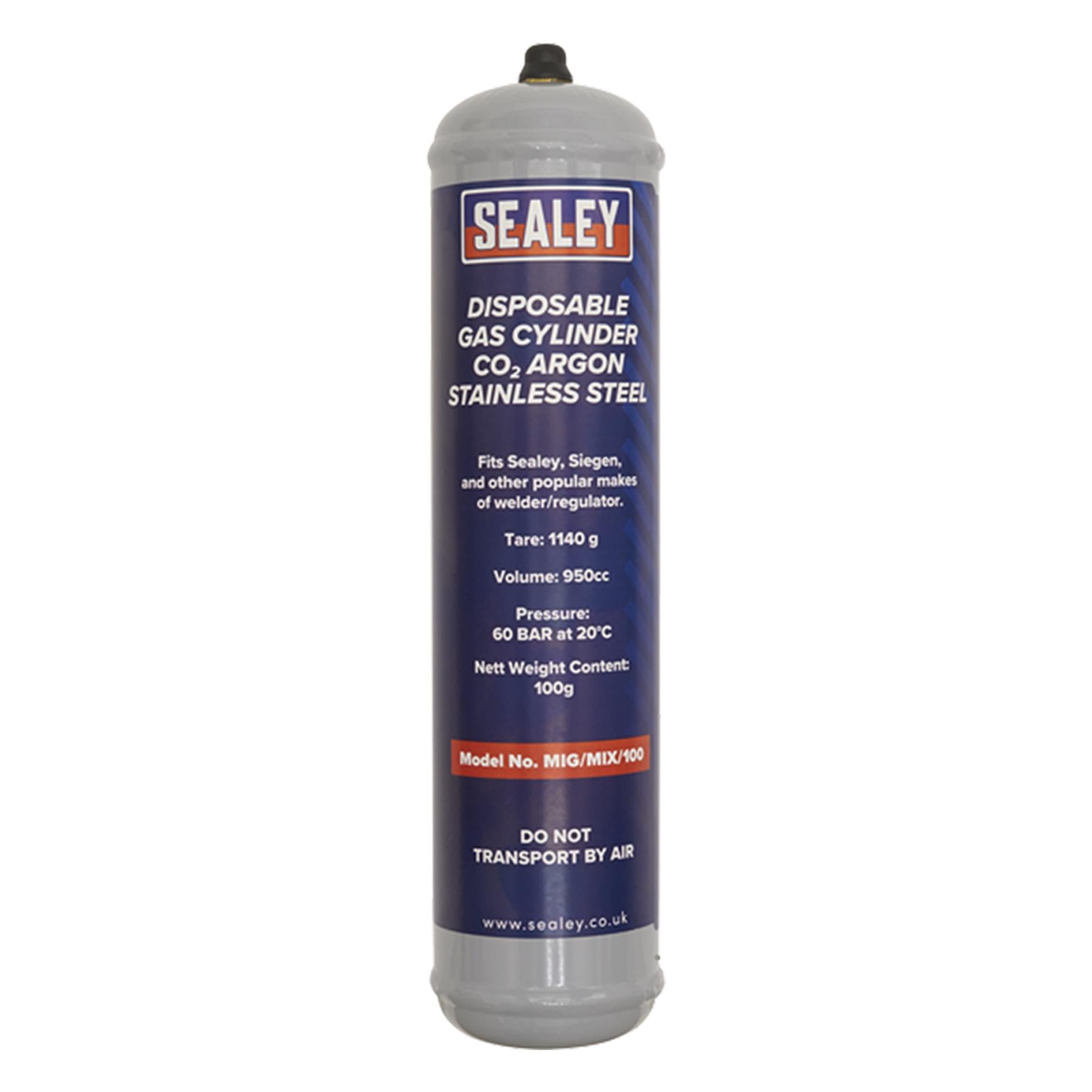 Sealey Gas Cylinder Disposable Carbon Dioxide/Argon 100g - Box of 12