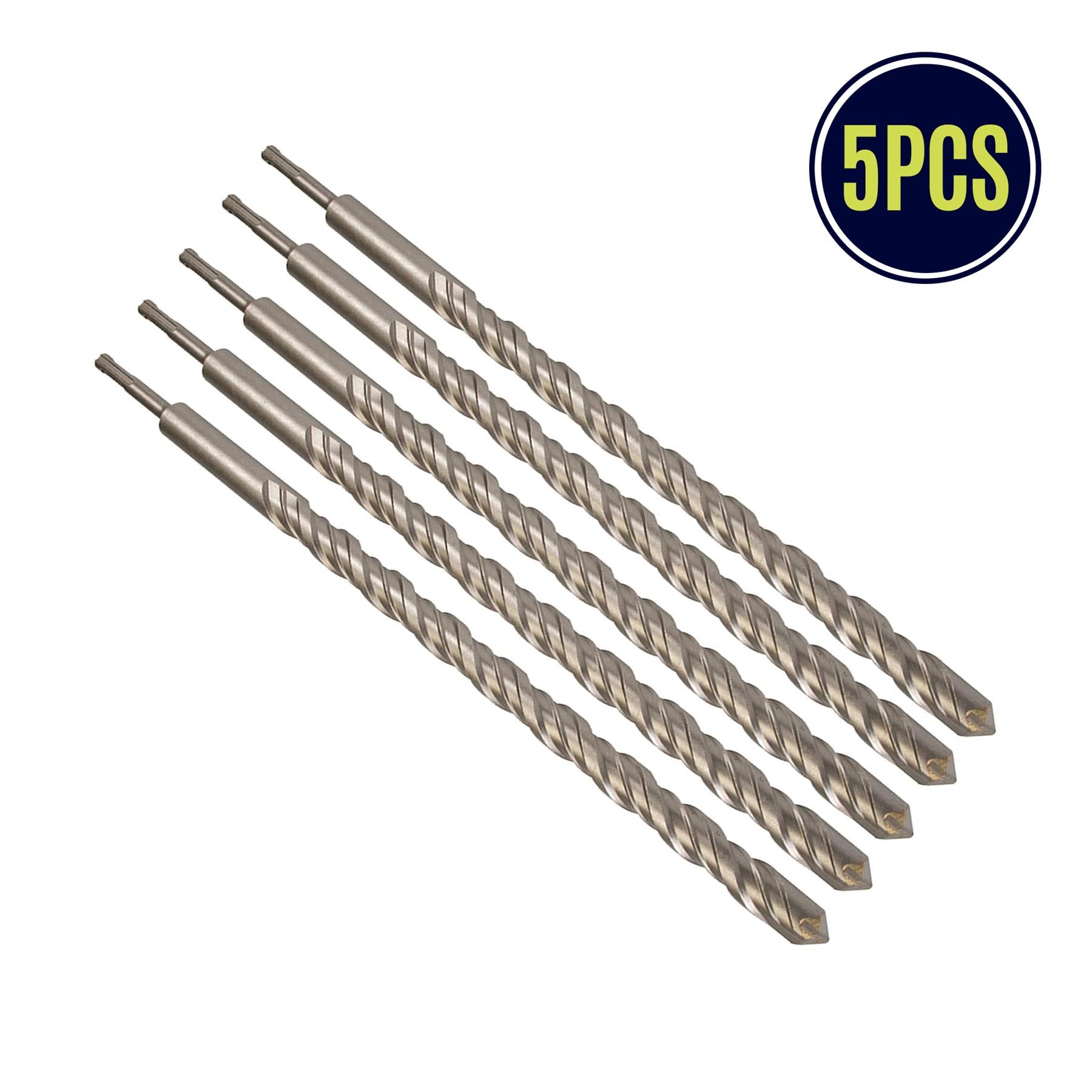 5 x SDS+ PLUS MASONRY DRILL BIT 25 x 460mm, TUNGSTEN CARBIDE TIP, FOR STONE CONCRETE BRICK