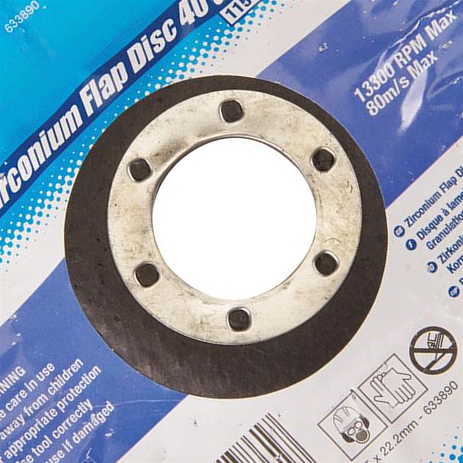 Zirconium Flap Sanding Finishing Disc 115mm 40 Grit Long-life SelfRenewing