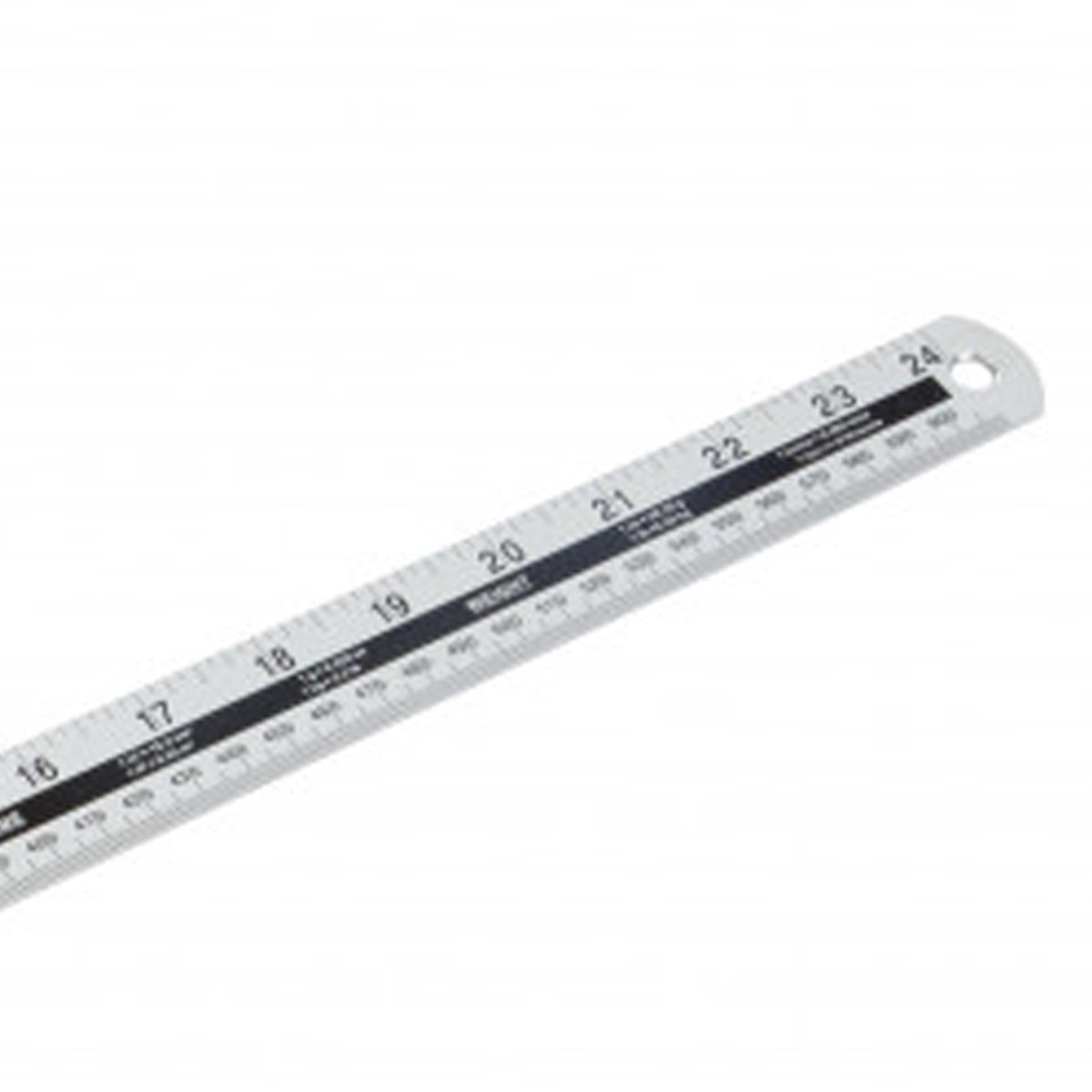 BlueSpot Aluminium Ruler Measure 24" Anodised Aluminium Light & Won't Rust