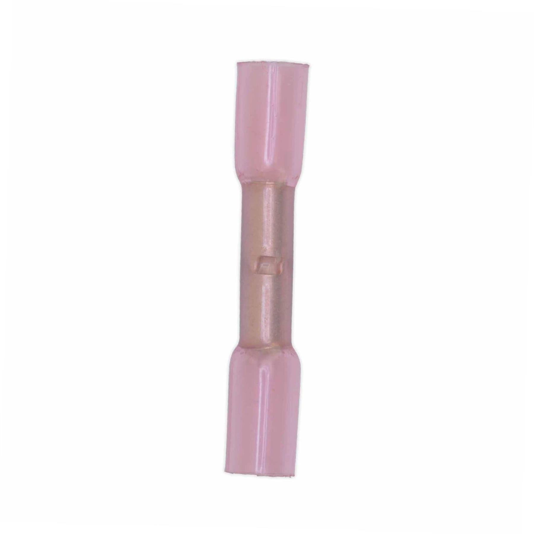 Sealey Heat Shrink Butt Connector Terminal 4.8mm Red Pack of 50