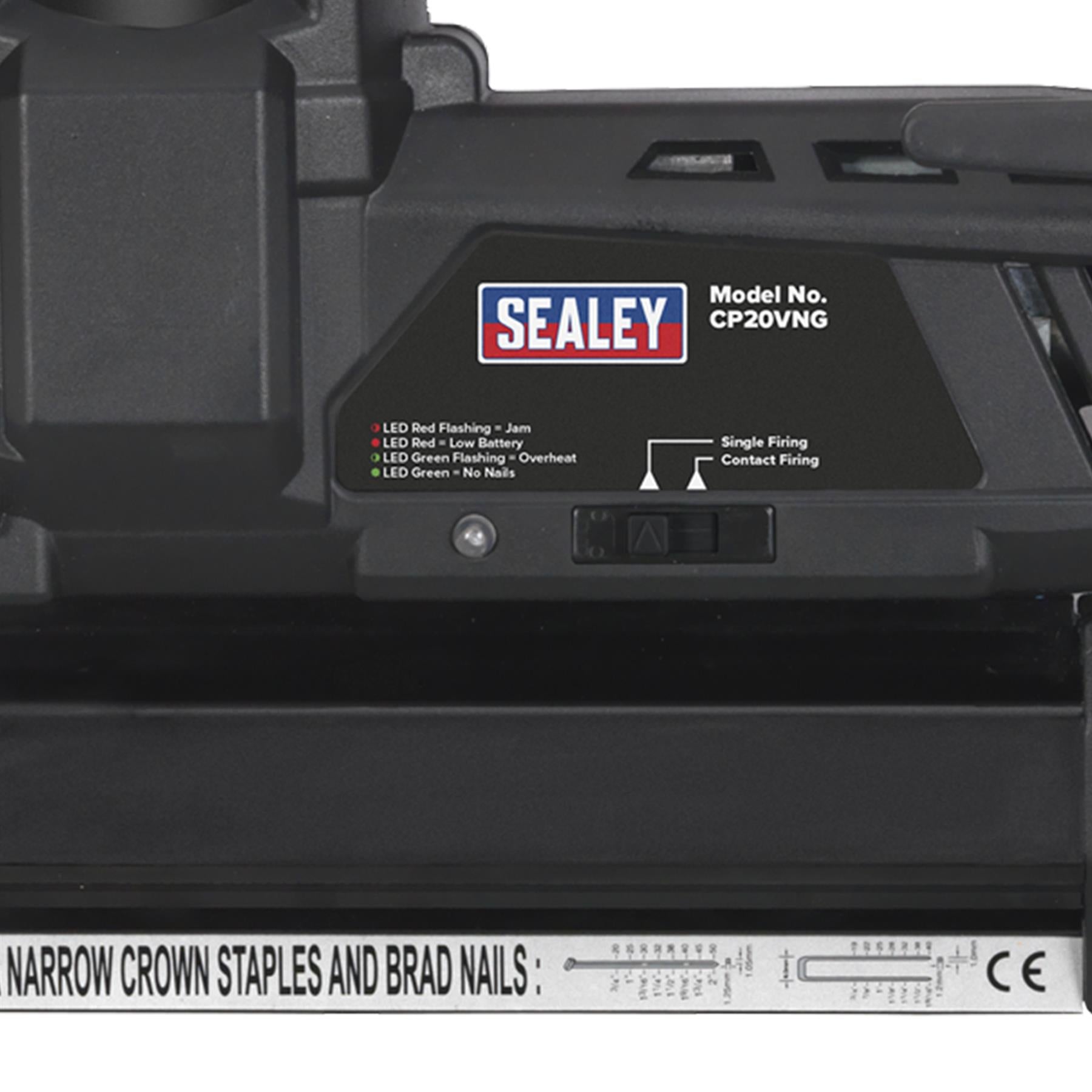 Sealey Cordless Nail/Staple Gun 18G 20V Lithium-ion - Body Only