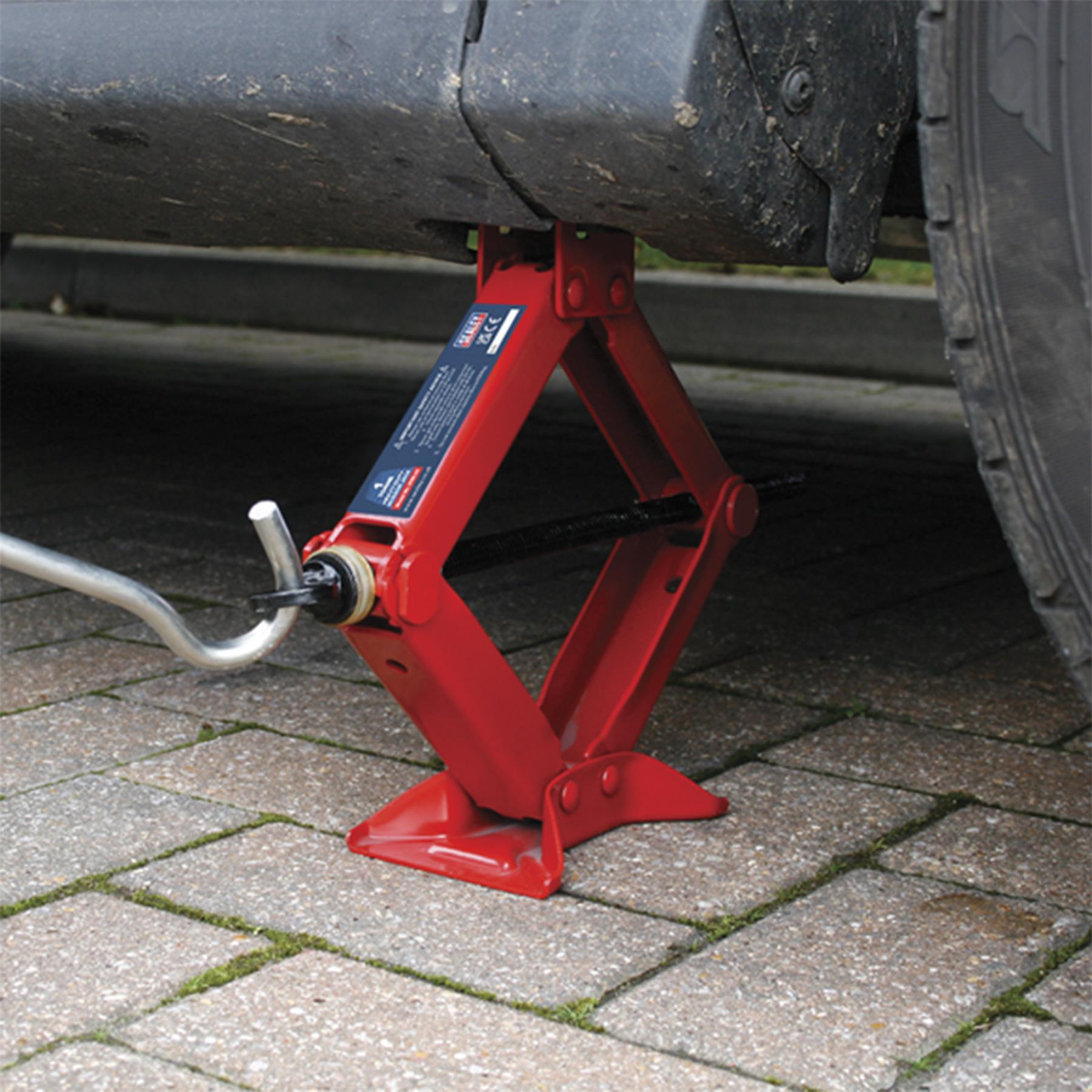 Sealey Heavy Duty Car Lift Scissor Jack 1 Tonne Ton Easy Lifting Tool