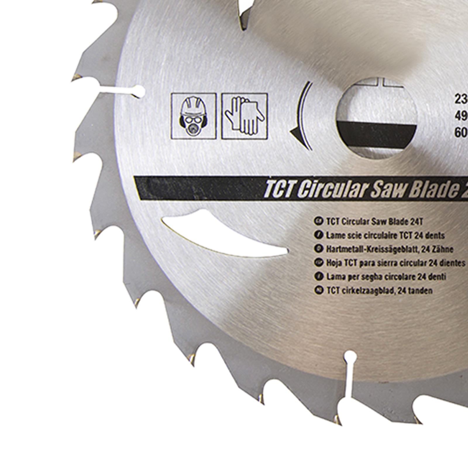 3 Piece TCT Circular Saw Blade Set 230 x 30 - 25, 20, 16mm Rings