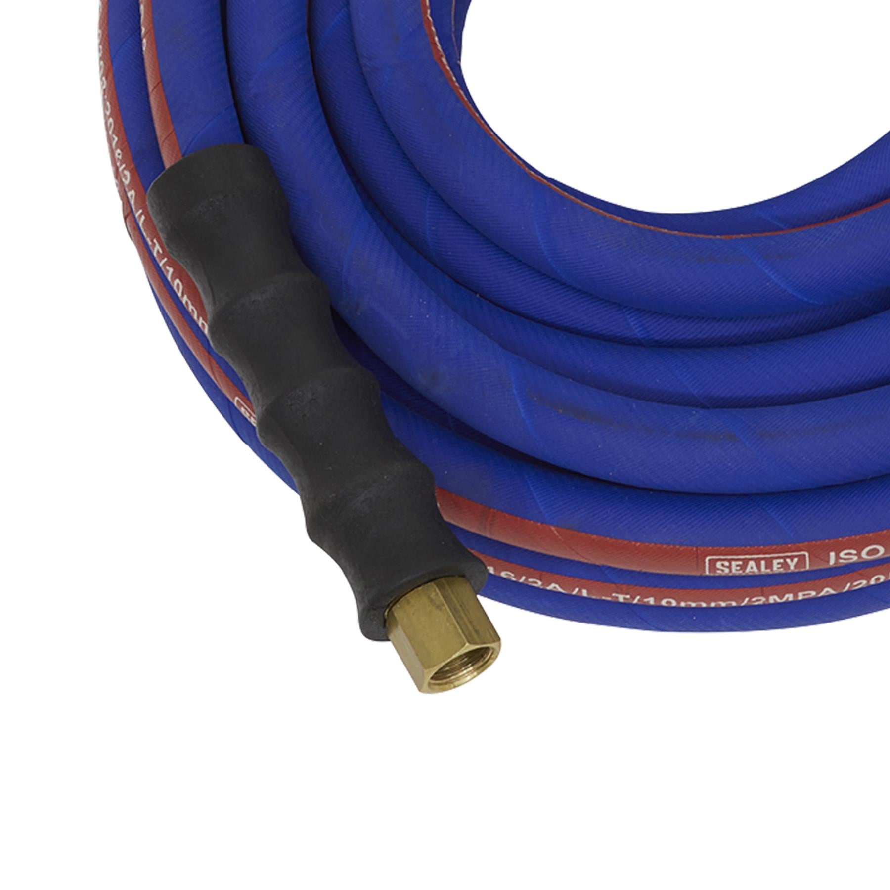 Sealey Air Compressor Hose 10m x Ø10mm with 1/4"BSP Unions Extra-Heavy-Duty