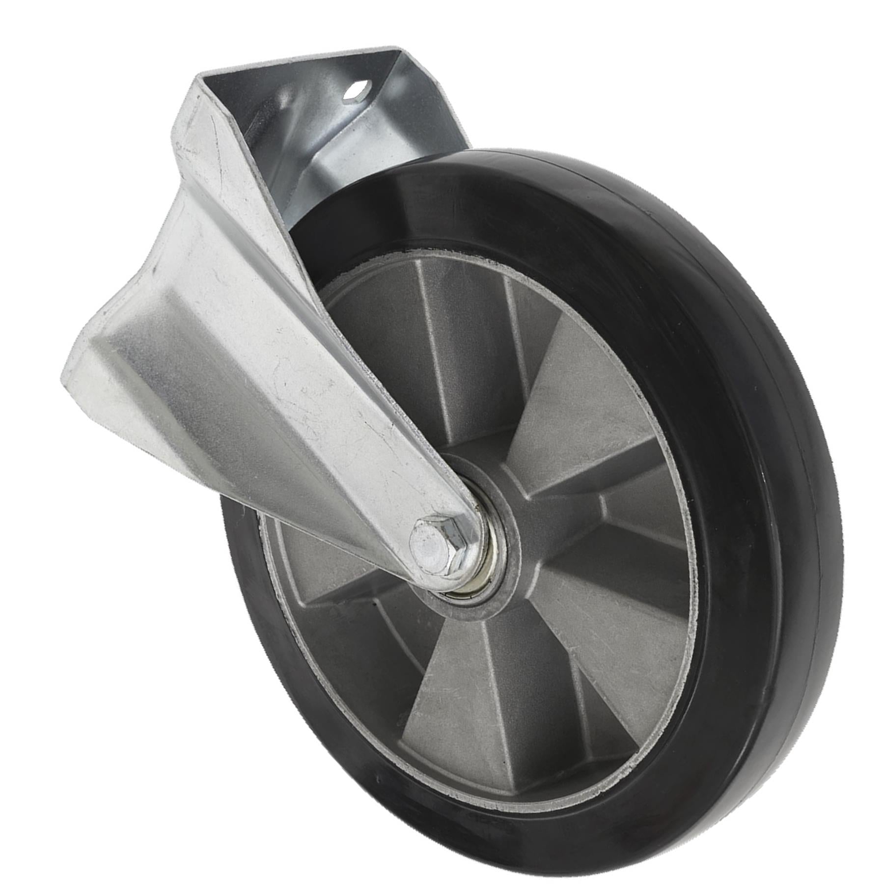 Sealey Heavy-Duty Rubber Castor Wheel Fixed Plate 200mm