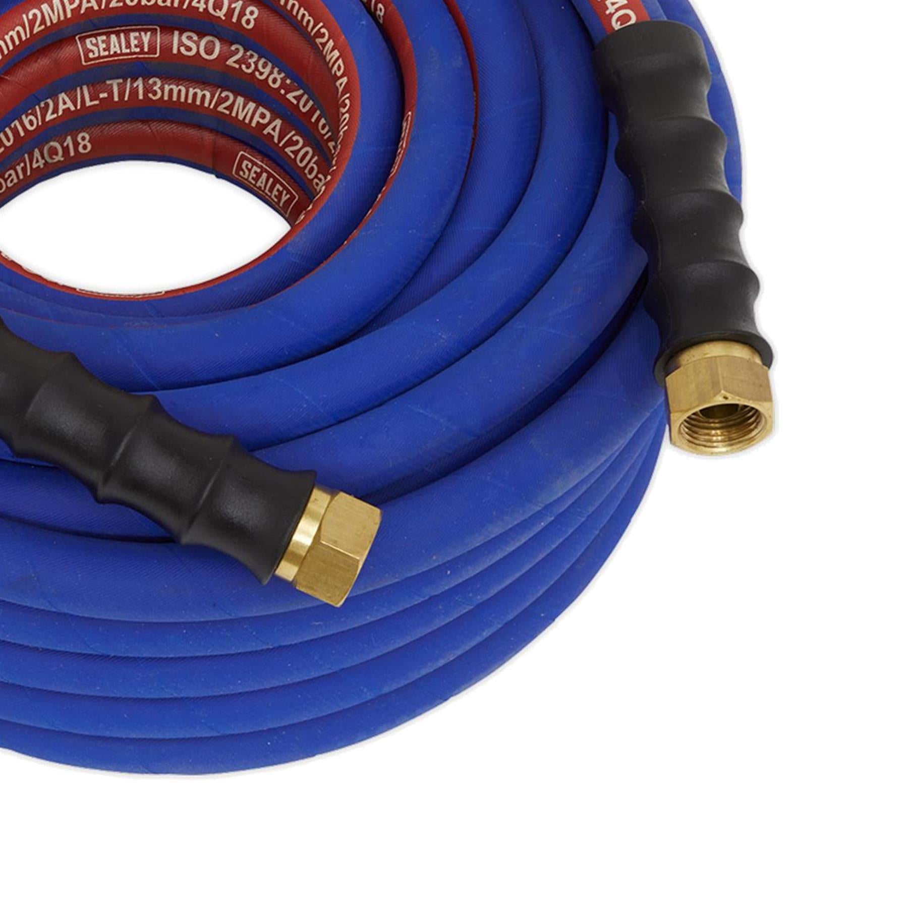 Sealey Extra Heavy Duty Rubber Air Compressor Hose 20m Metre 1/2"BSP 13mm Bore