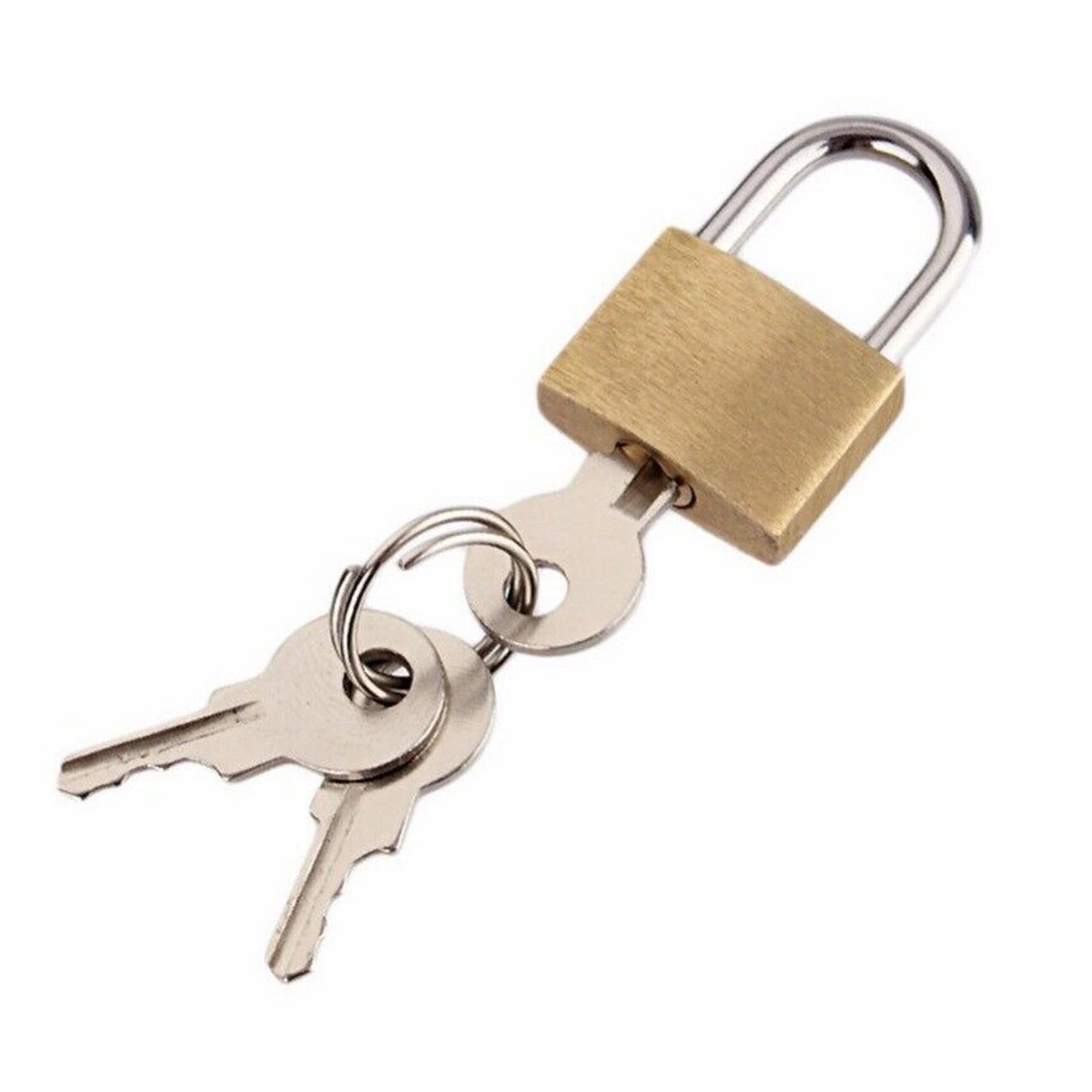 Security 20mm Brass Padlock Luggage Lock Travel Suitcase 4 Pcs