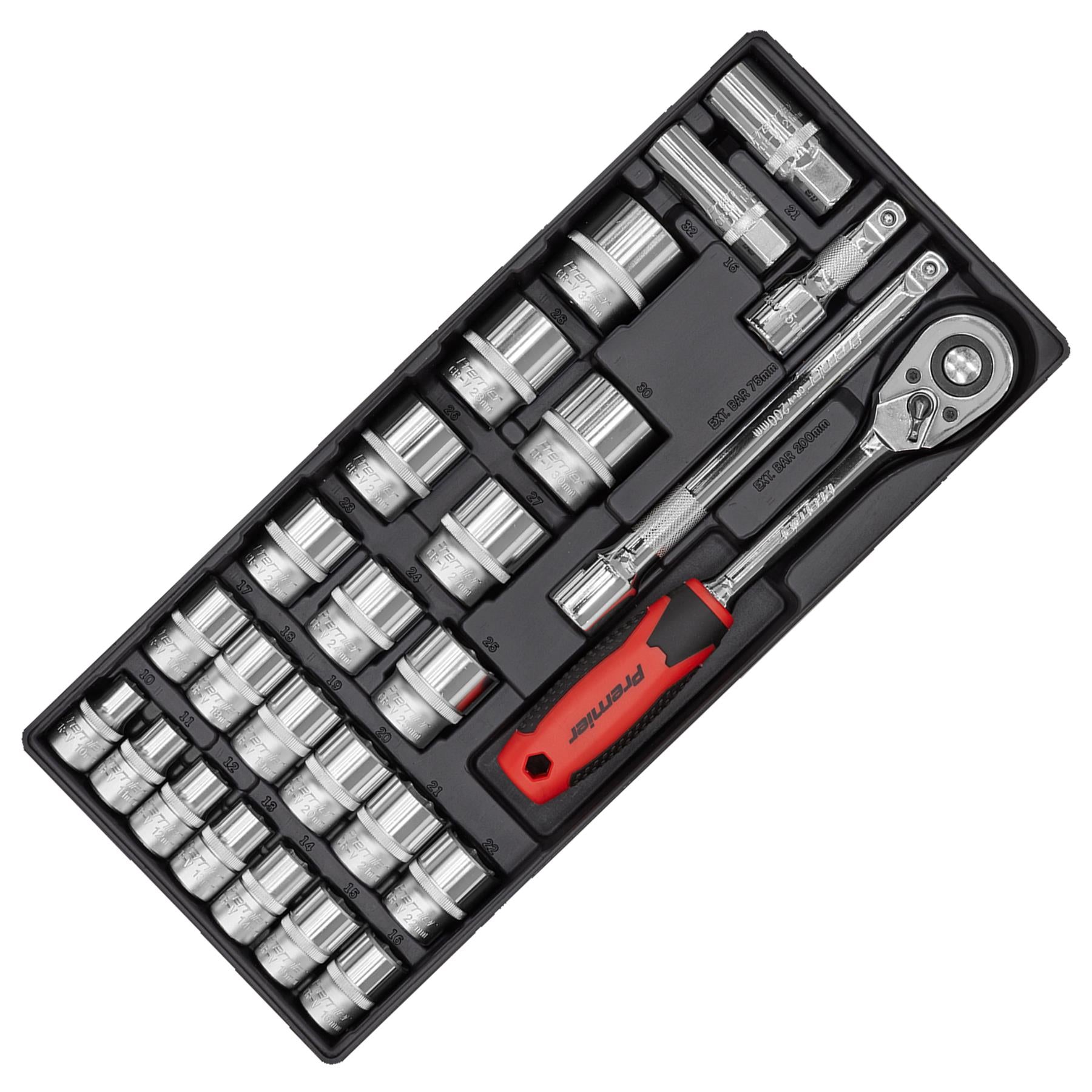 Sealey Tool Tray with Socket Set 26pc 1/2"Sq Drive