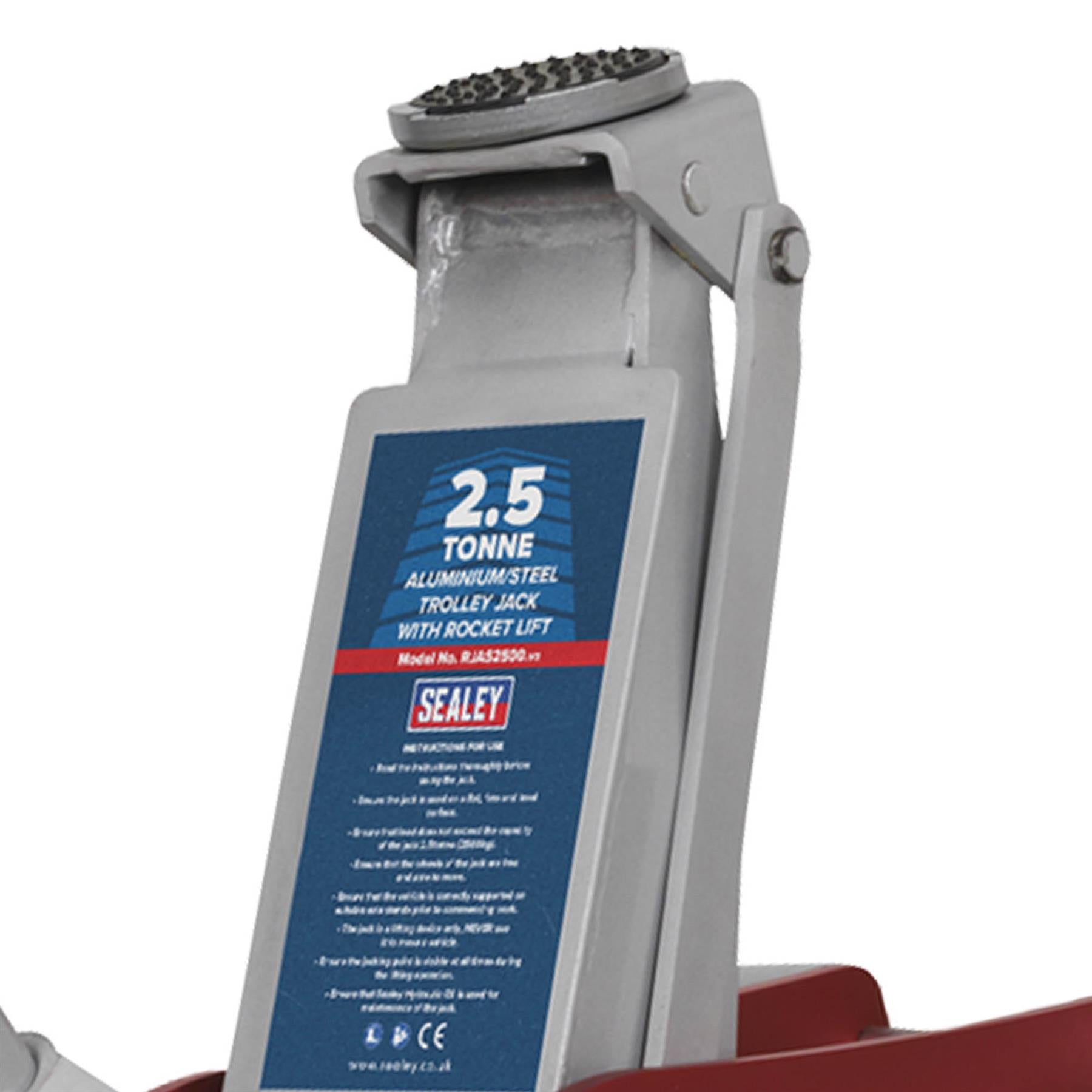 Sealey Trolley Jack 2.5tonne Aluminium/Steel Rocket Lift