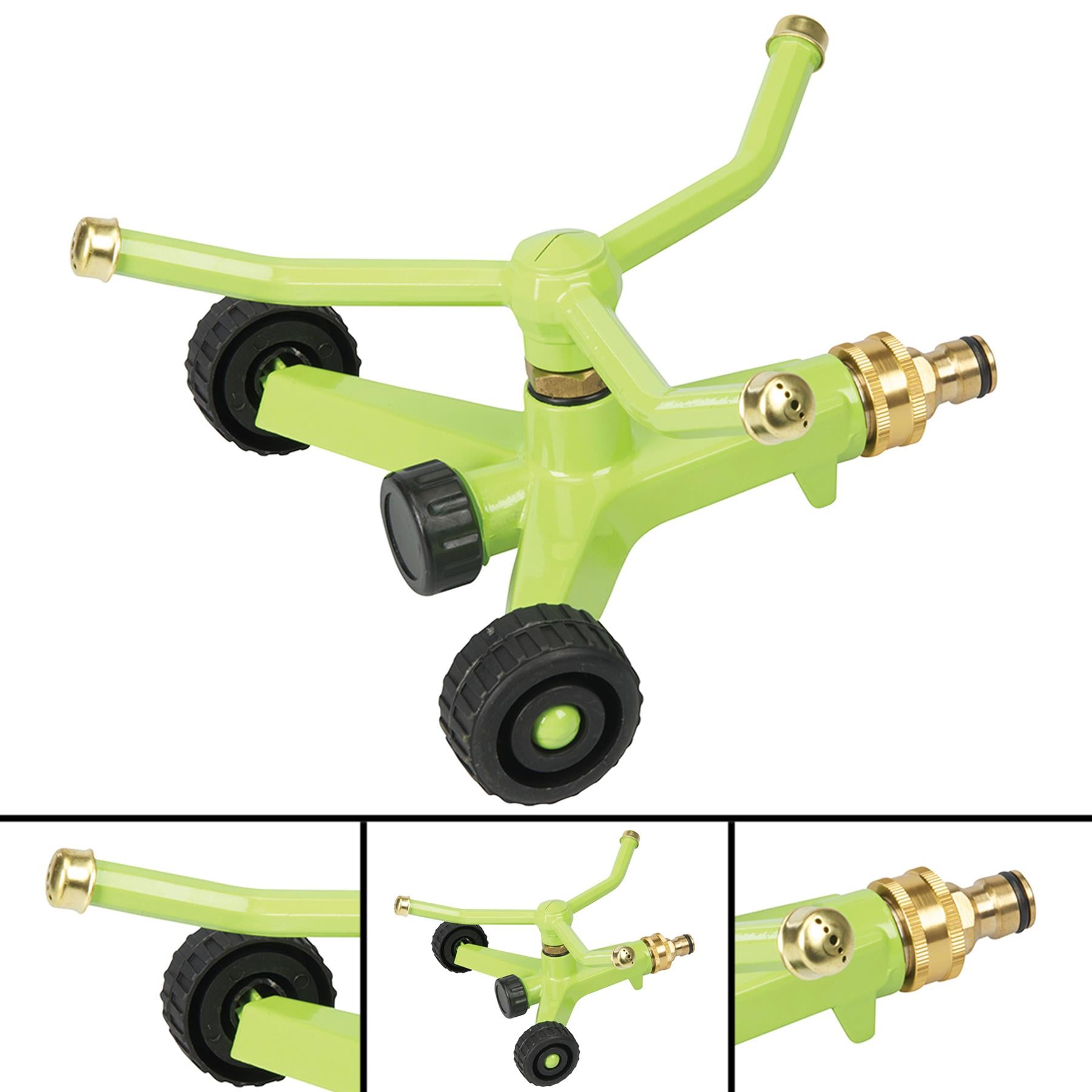 3-Arm Sprinkler Heavy Duty 100mm Die-Cast Aluminium Base With 2 Wheels