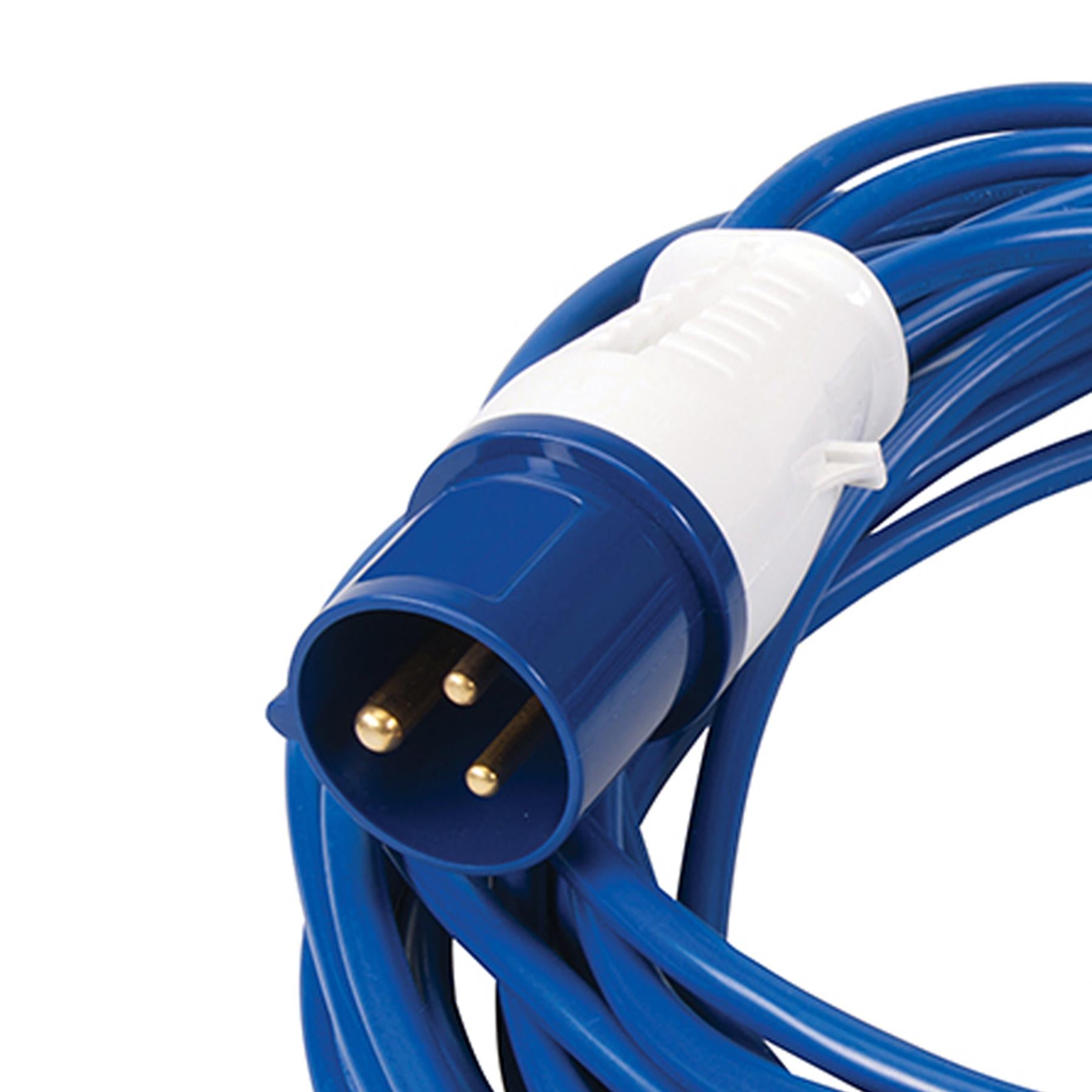 14M Caravan Camping Hook Up Cable 16A Site Extension Lead Electric 1.5mm Flex