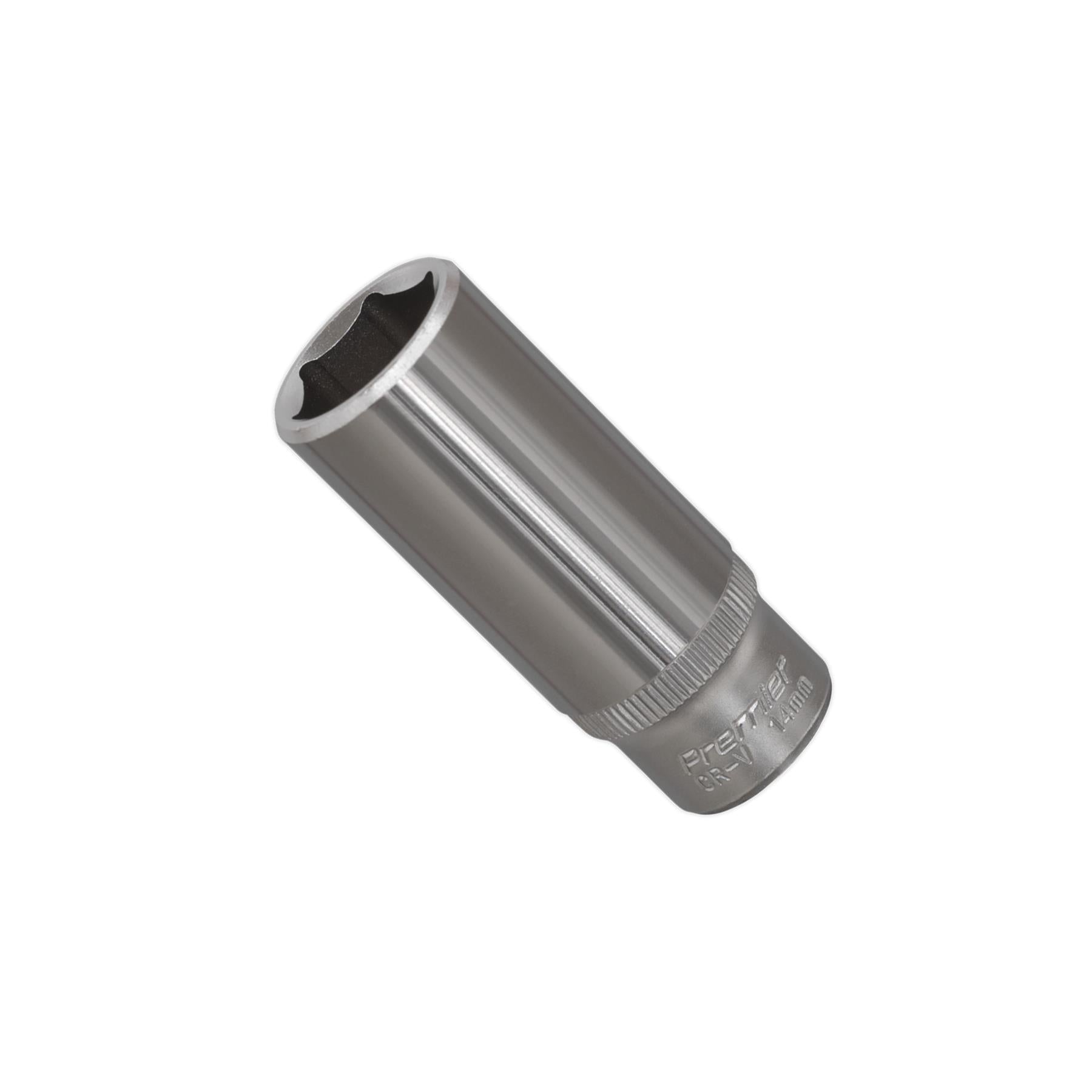 Sealey WallDrive® Socket 14mm Deep 1/4"Sq Drive