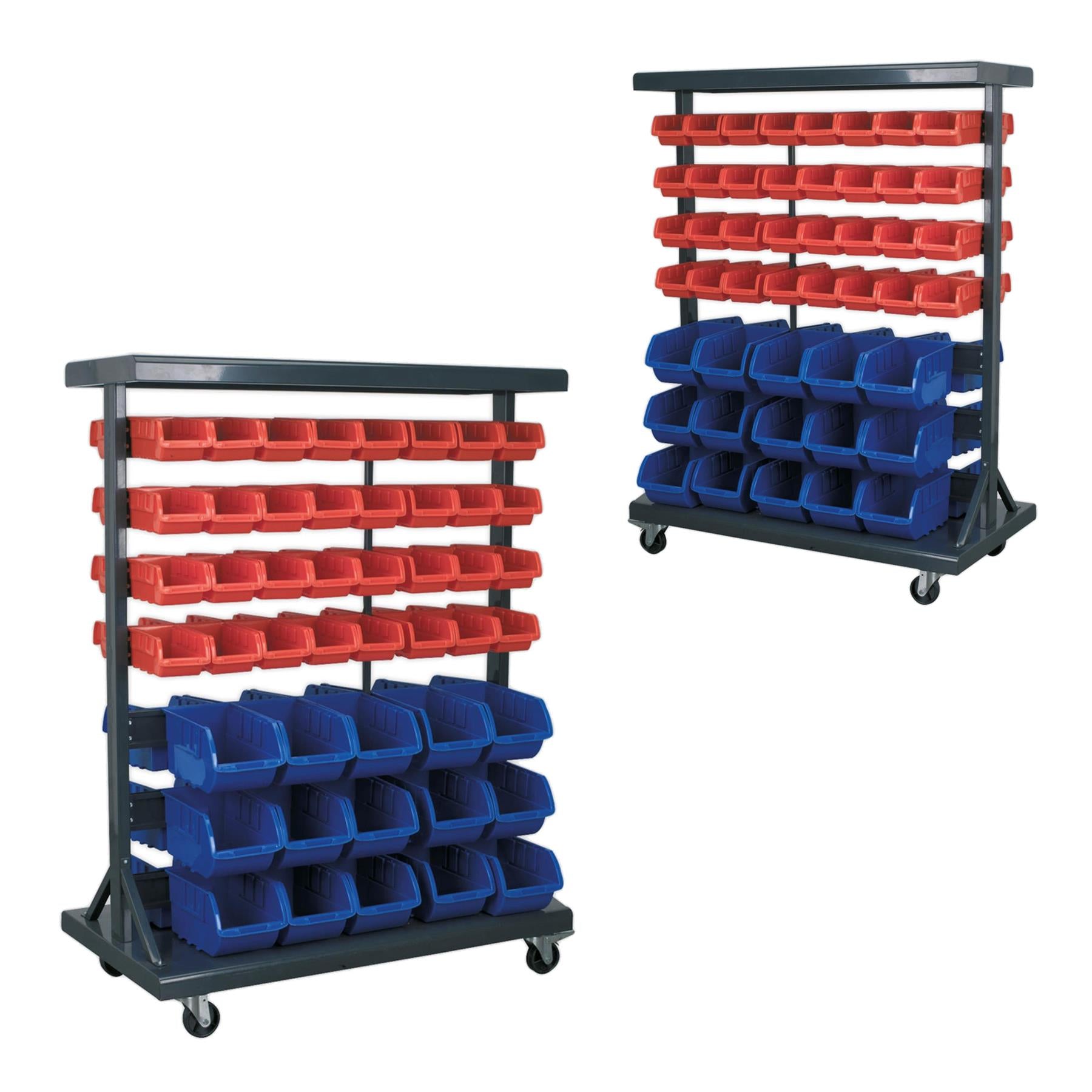 Sealey Mobile Bin Storage System with 94 Bins Garage Workshop DIY