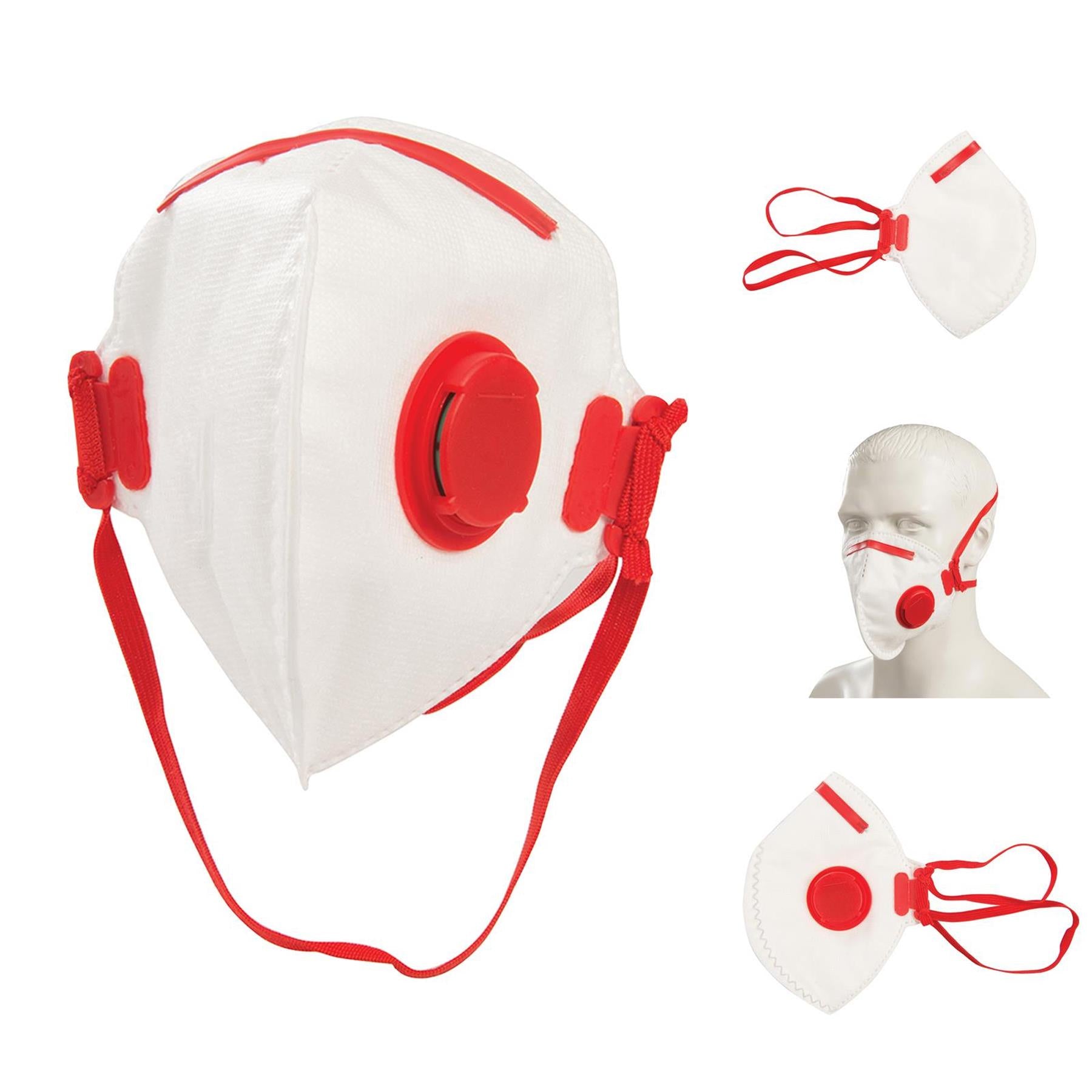 10 Pc Face Mask Respirator Valved