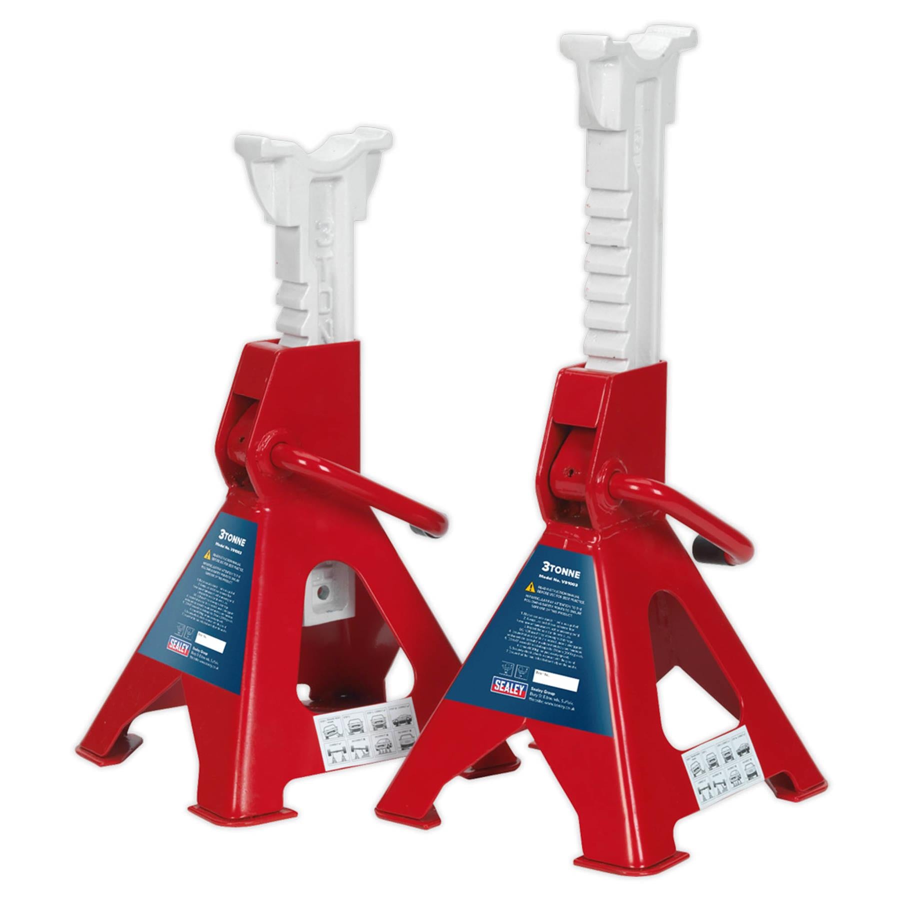 Sealey Trolley Jack 3t Standard Chassis with Axle Stands (Pair)