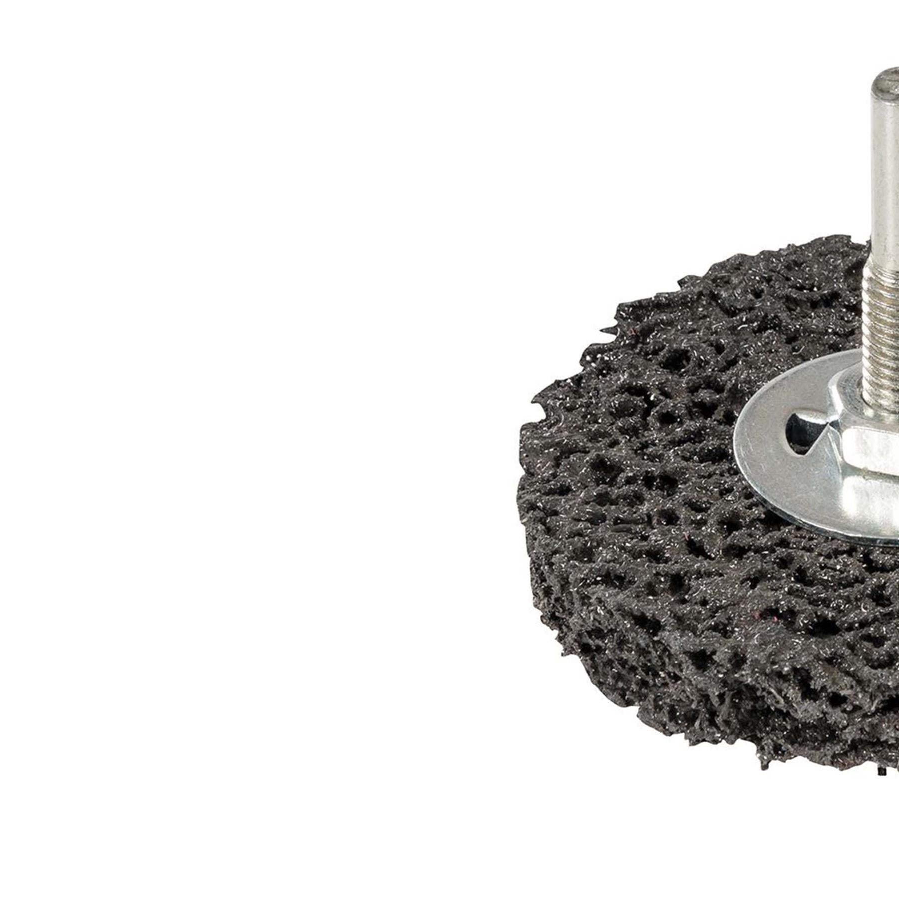 Polycarbide Abrasive Wheel 75mm Silicon Carbide-Coated Nylon Mesh & Alloy Arbor