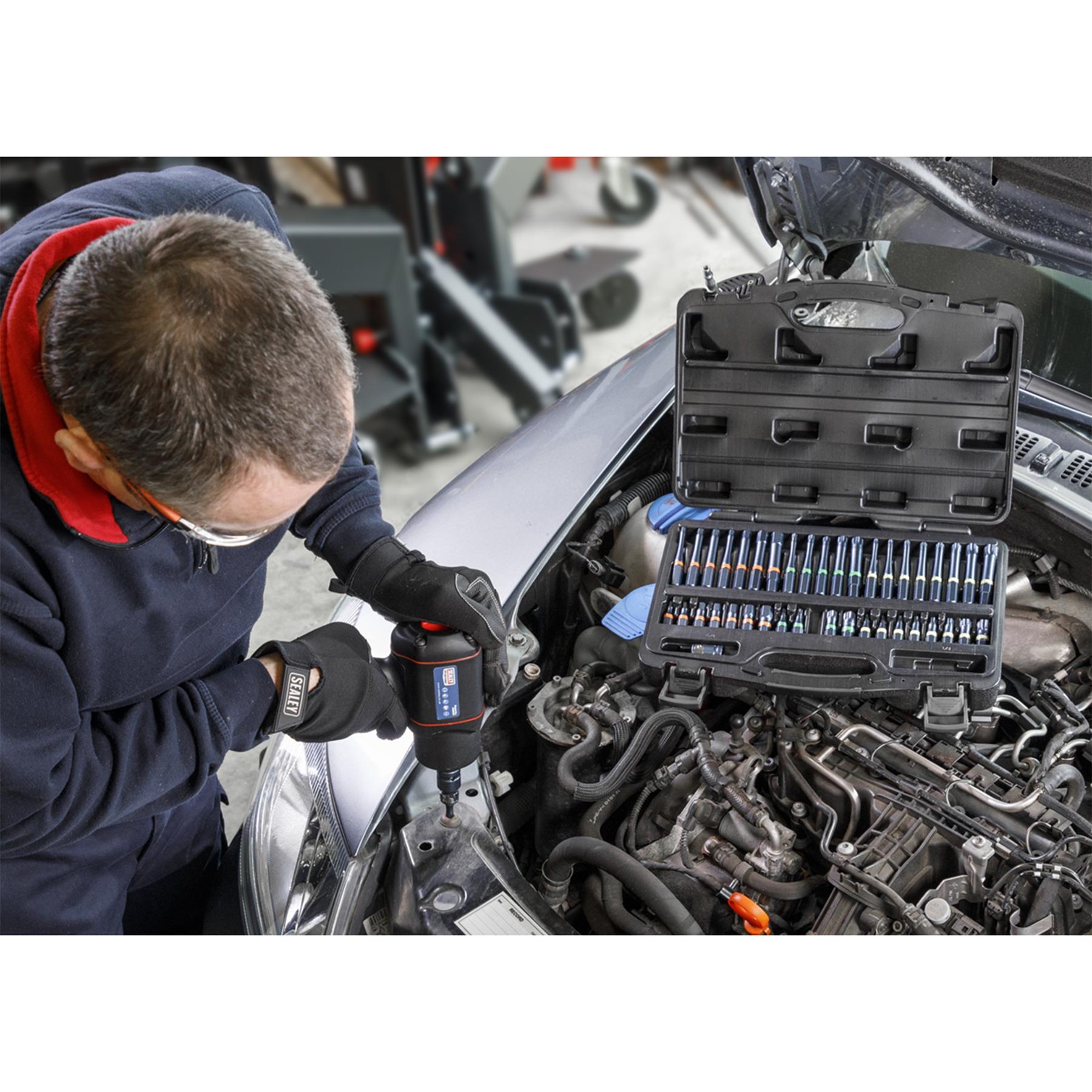 Sealey TRX-Star*/Hex/Spline Bit Set Impact 42pc 3/8" & 1/2"Sq Drive