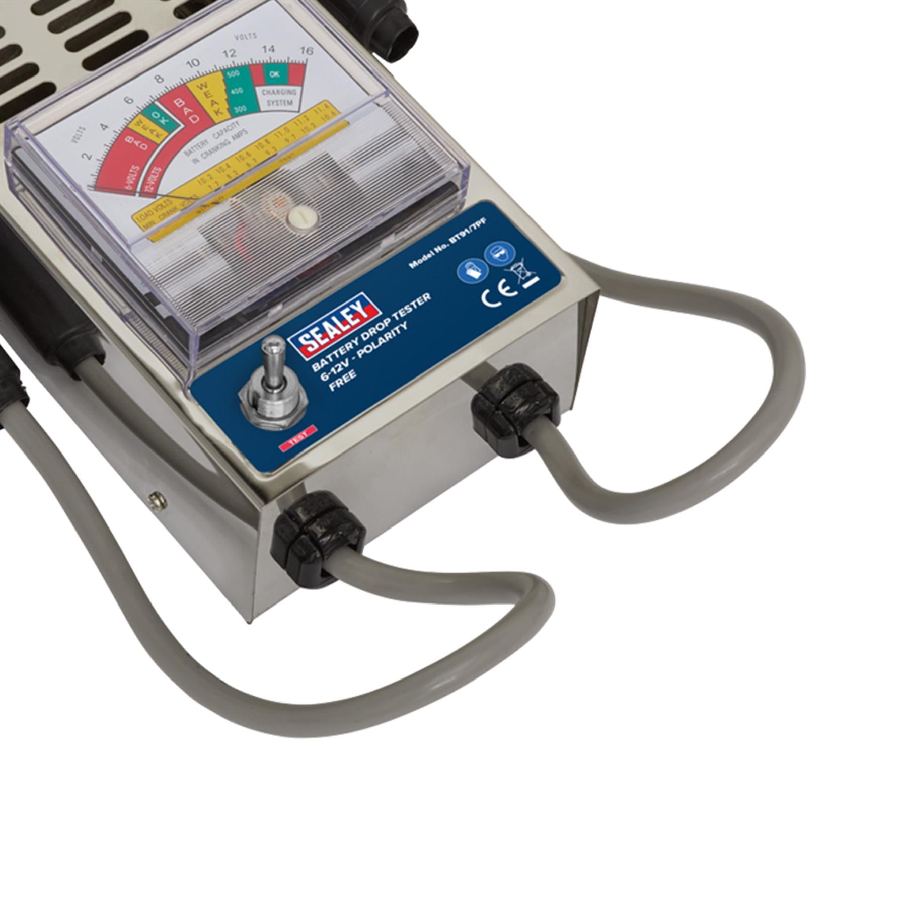 Sealey Professional Battery Drop Tester 6/12V - Polarity Free