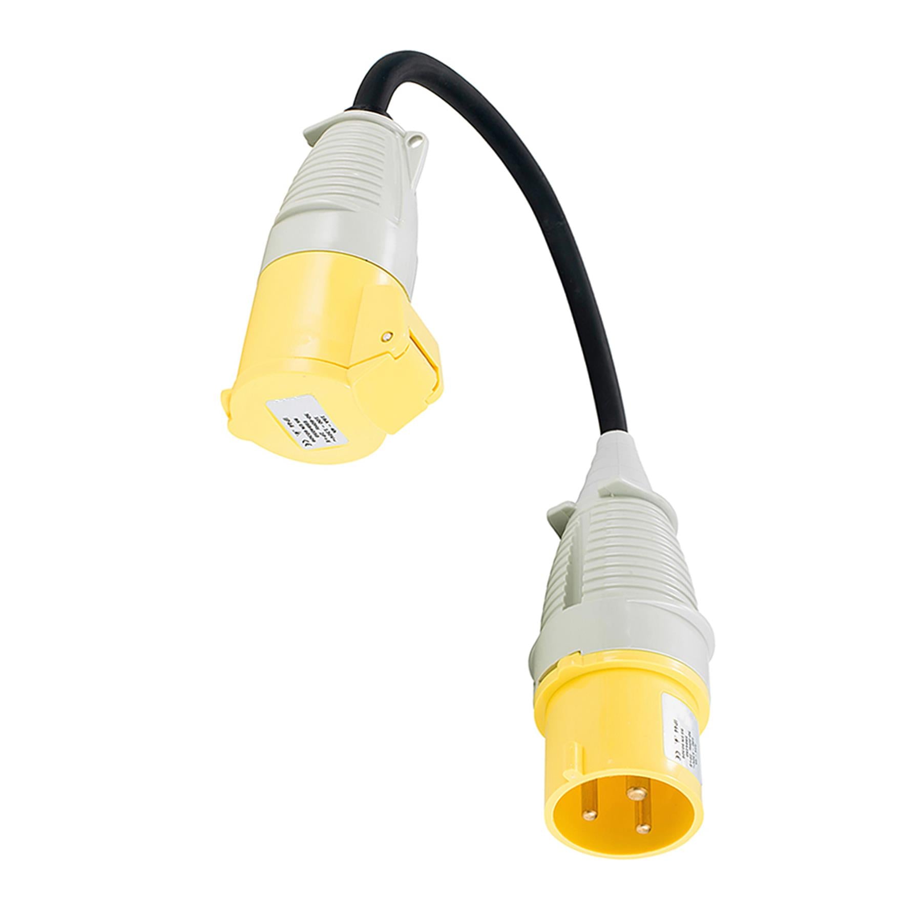 Defender Fly Lead Converter 32A - 16A Single Socket 110V