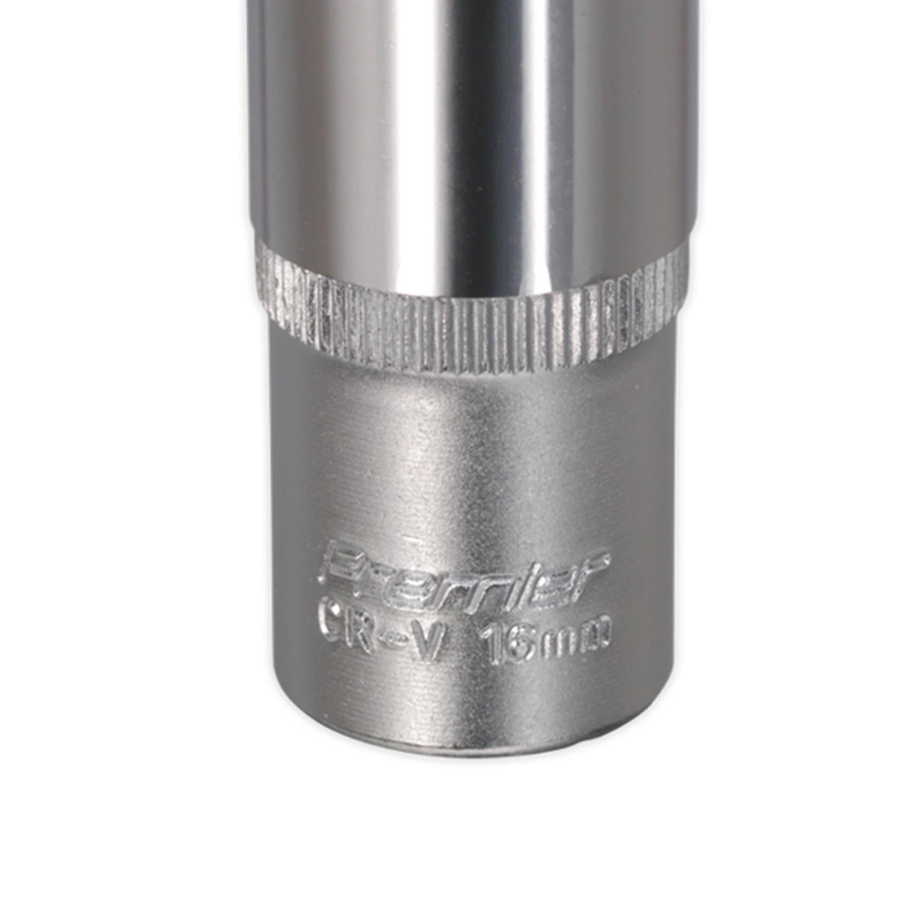 Sealey WallDrive® Socket 16mm Deep 3/8"Sq Drive Garage Workshop DIY