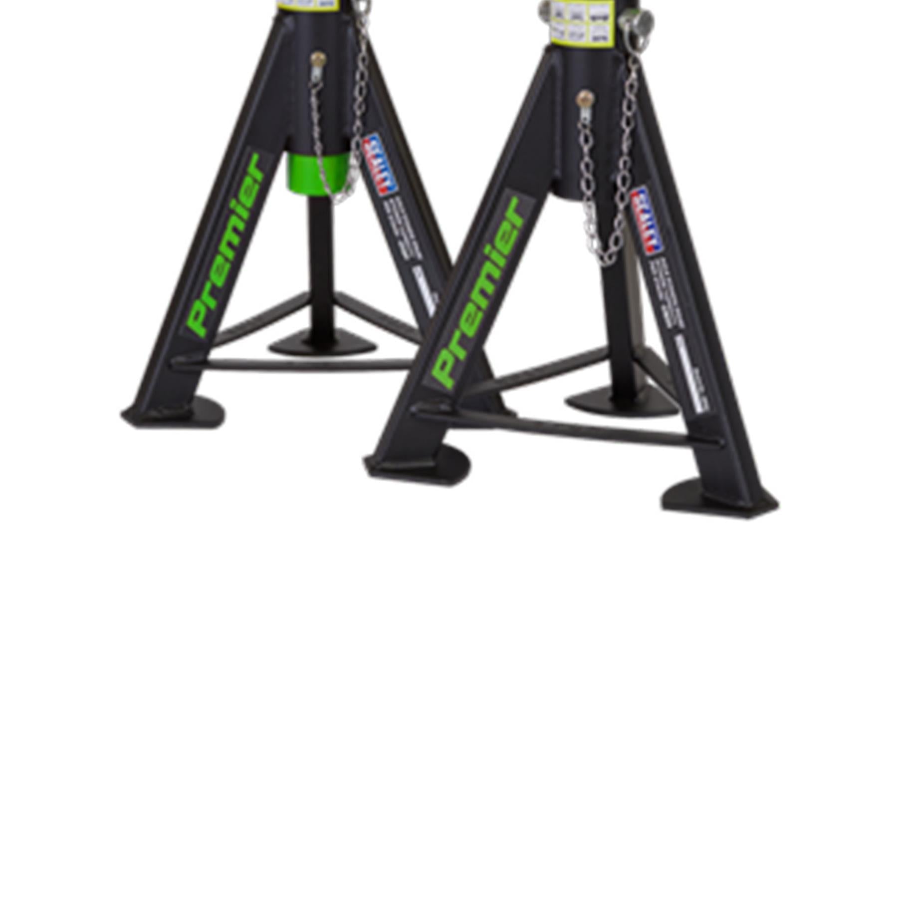 Sealey Axle Stands (Pair) 6tonne Capacity per Stand - Green