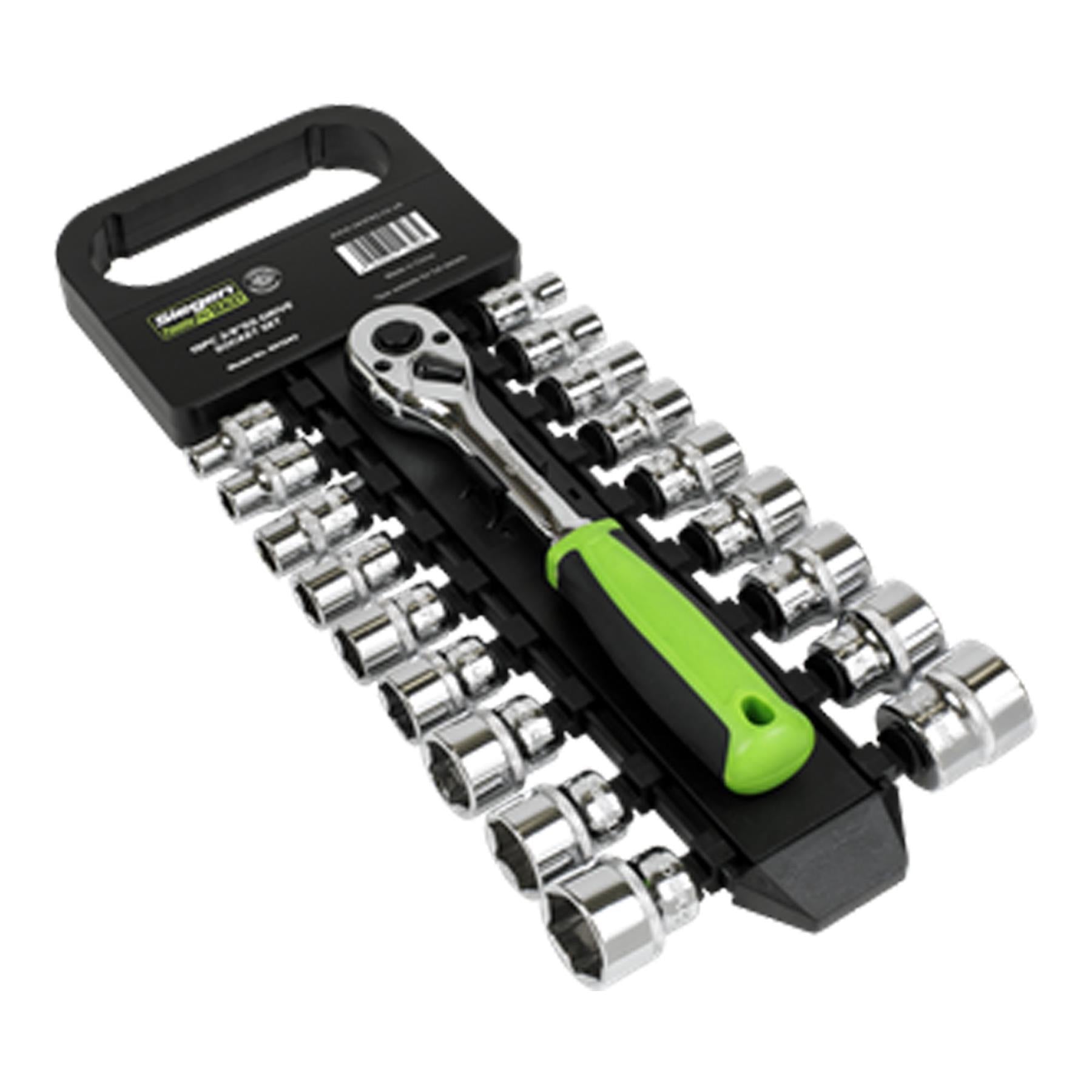 Sealey Socket Set 19pc 3/8"Sq Drive 6pt WallDrive� Metric