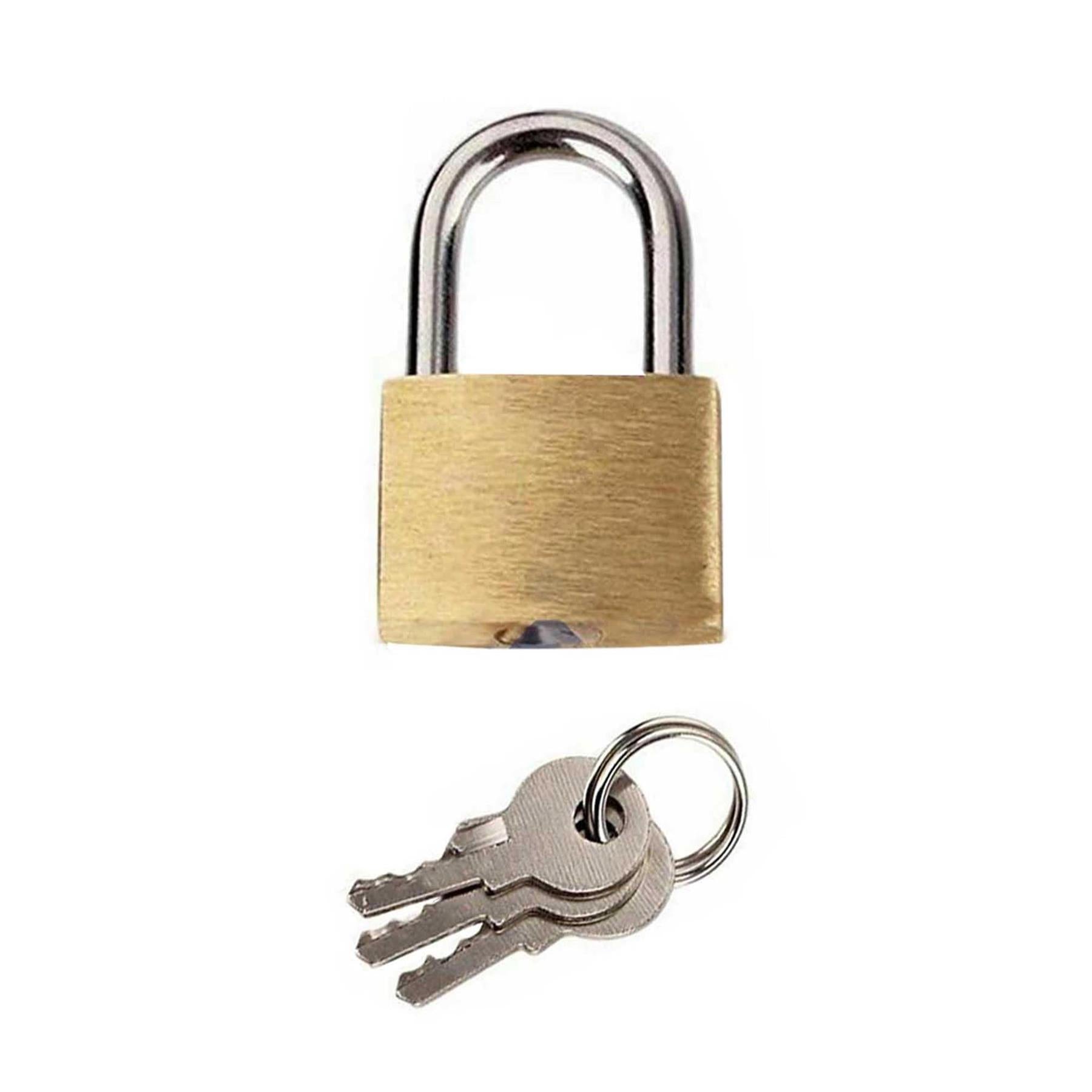 Security 20mm Brass Padlock Luggage Lock Travel Suitcase 2 Pcs