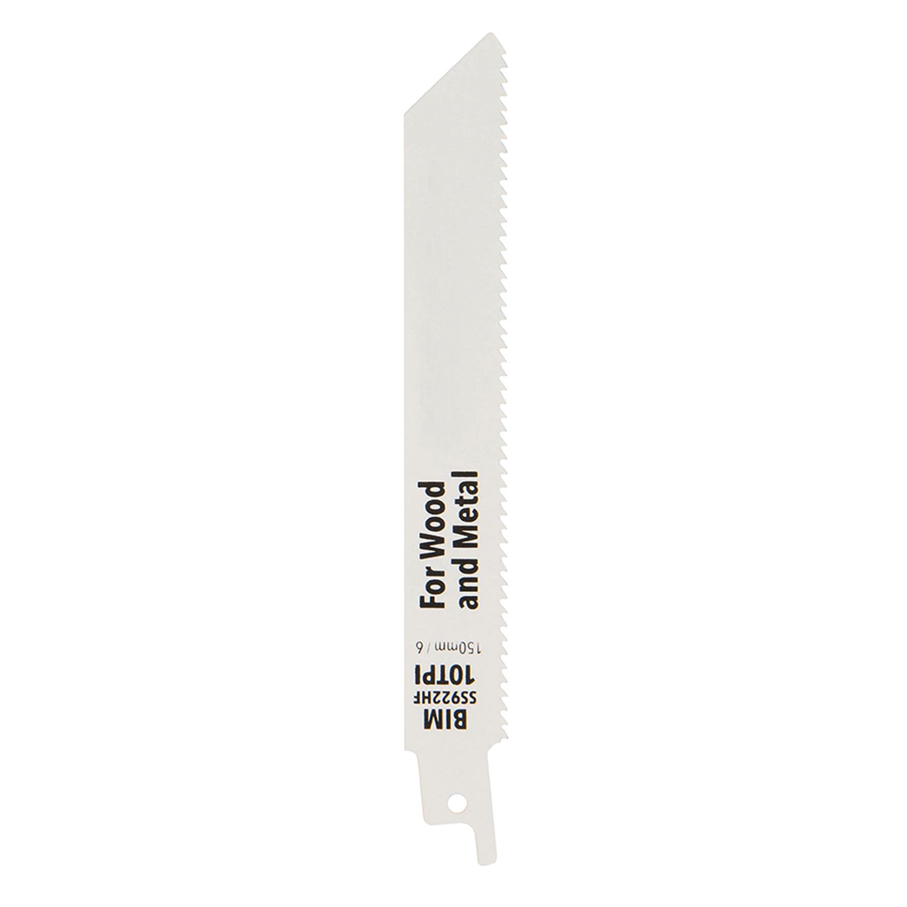 Recip Saw Blades For Wood 5Pk Hcs 10Tpi - 150mm Cutting Recipro Saw 5Pk