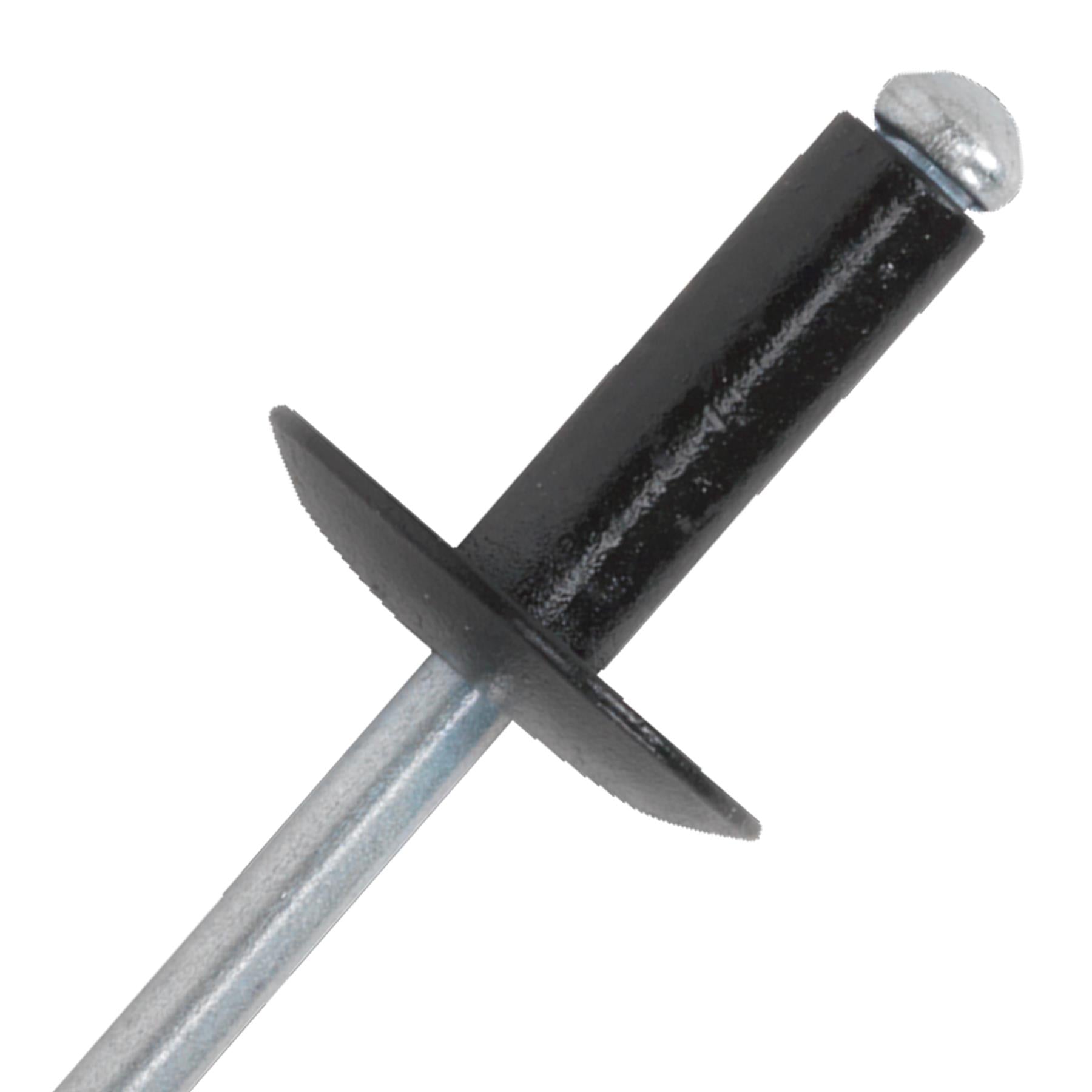 Sealey Aluminium Rivet Black Large Flange 4 x 10mm Pack of 200