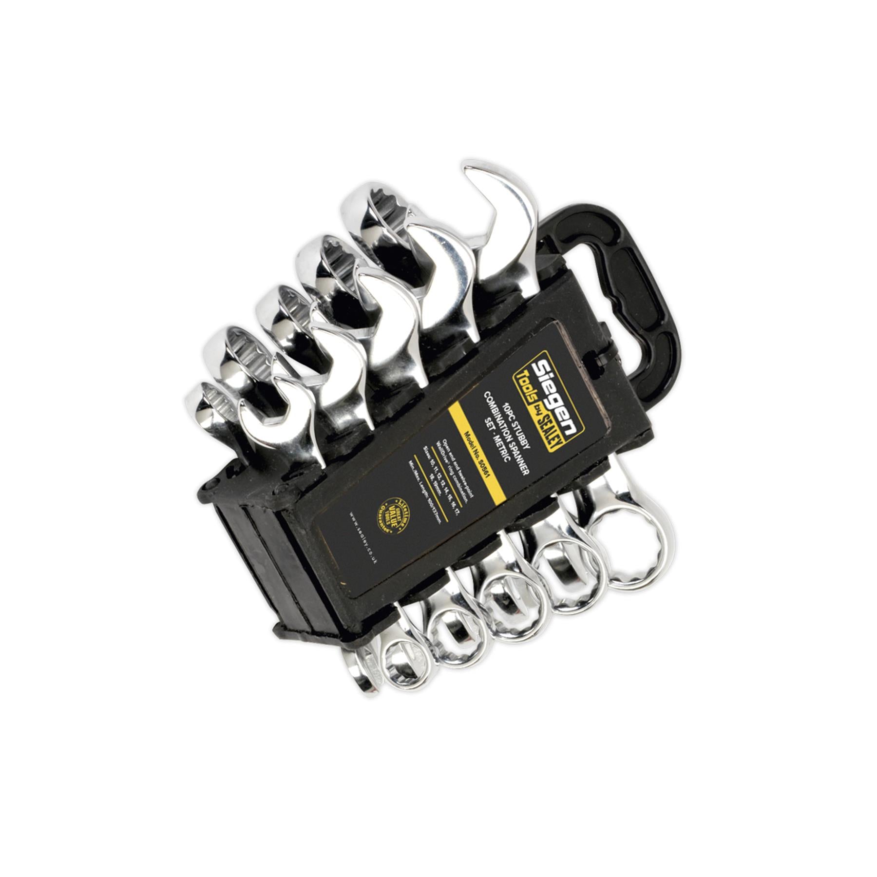 Sealey Combination Spanner Set 10pc Stubby Metric
