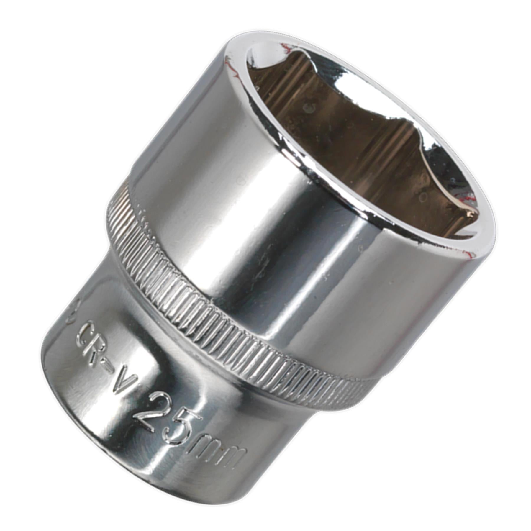 Sealey WallDrive Socket 25mm 1/2"Sq Drive Fully Polished