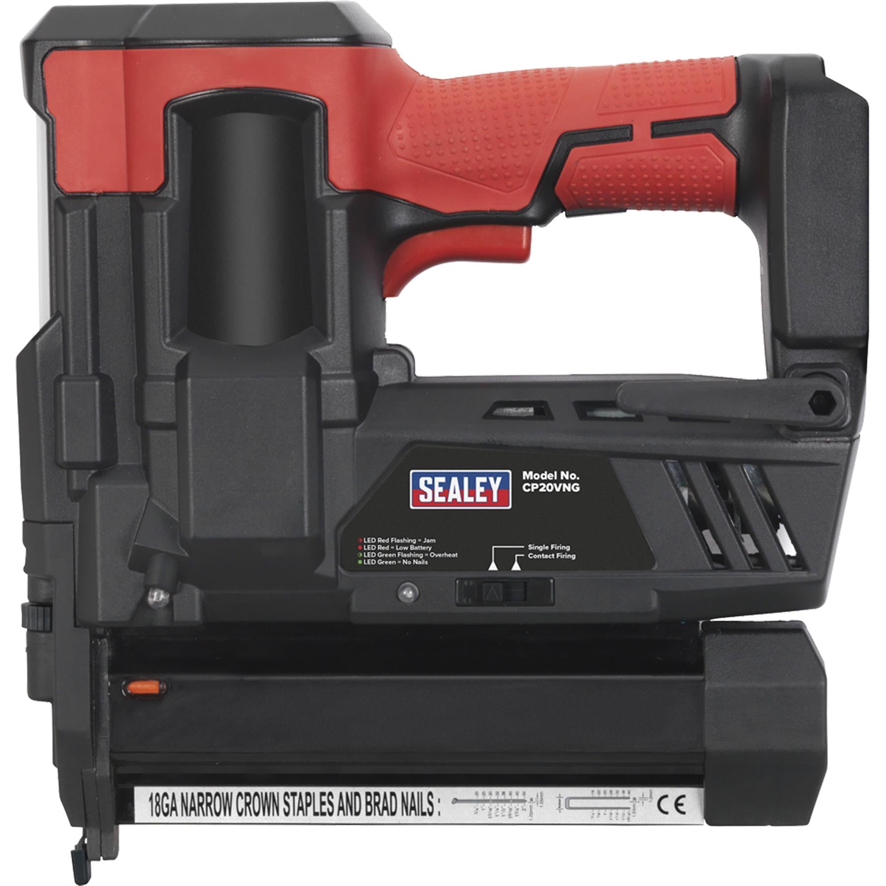 Sealey Cordless Nail/Staple Gun 18G 20V Lithium-ion - Body Only