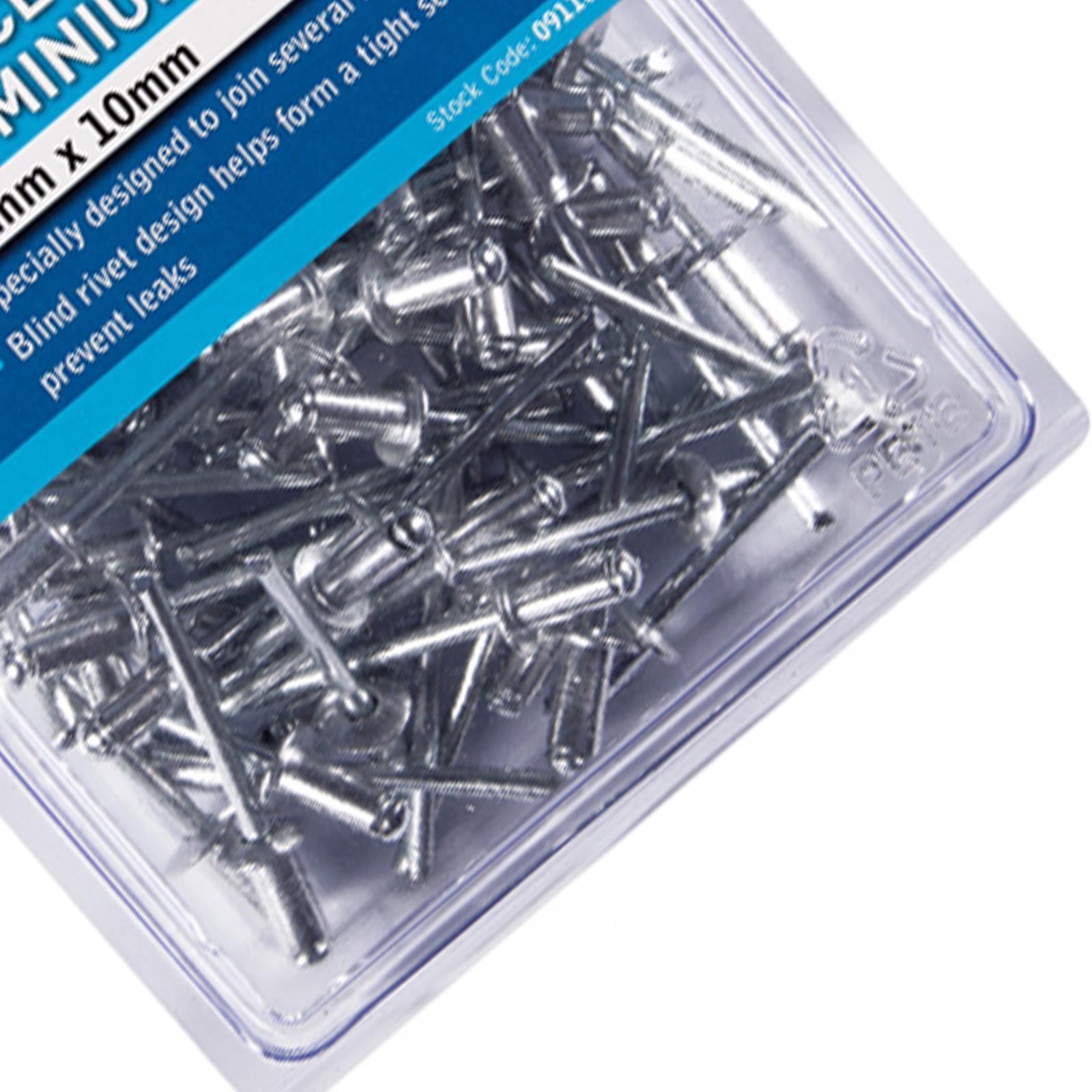 4.8mm Large Flange Open Aluminium Pop Rivets Wide Blind Rivet Length Bluespot