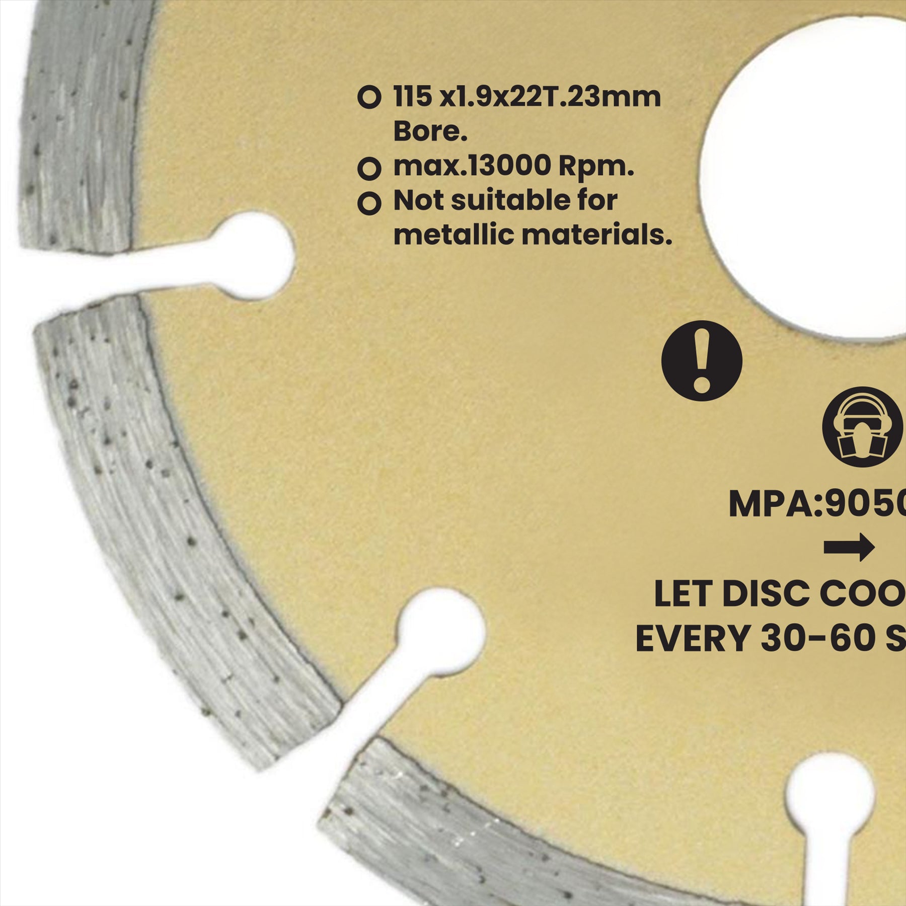 3x 115mm 4.5" Diamond Angle Grinder Grinding Stone Brick Concrete Cutting Disc 3