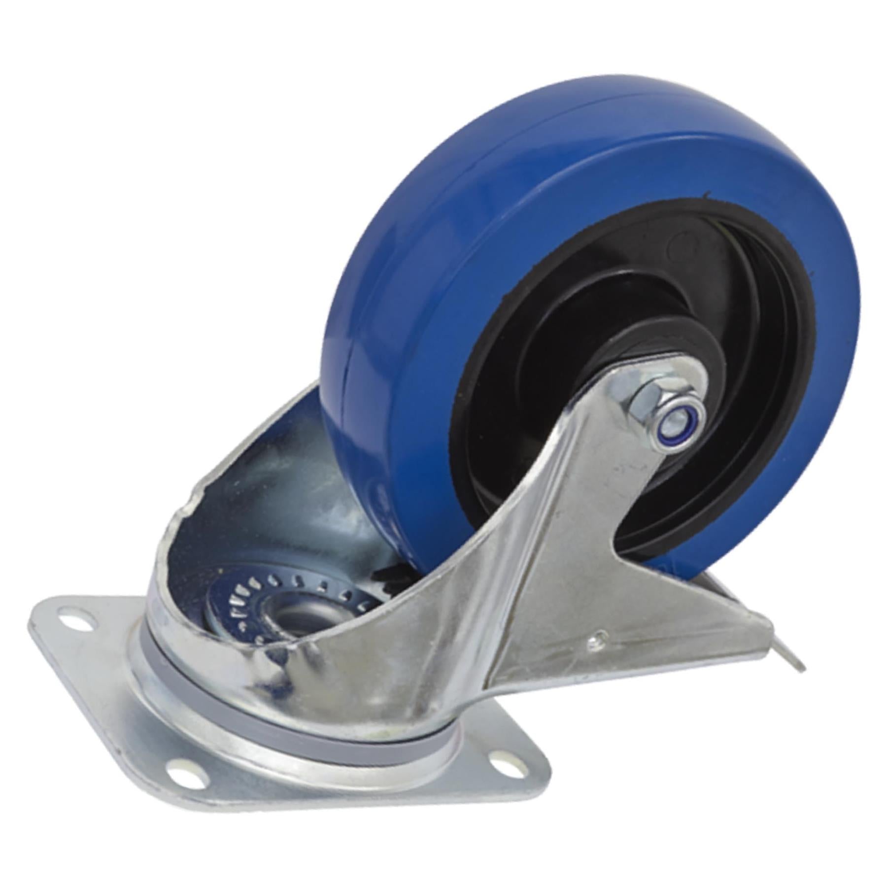 Sealey Castor Wheel Swivel Plate with Total Lock 160mm