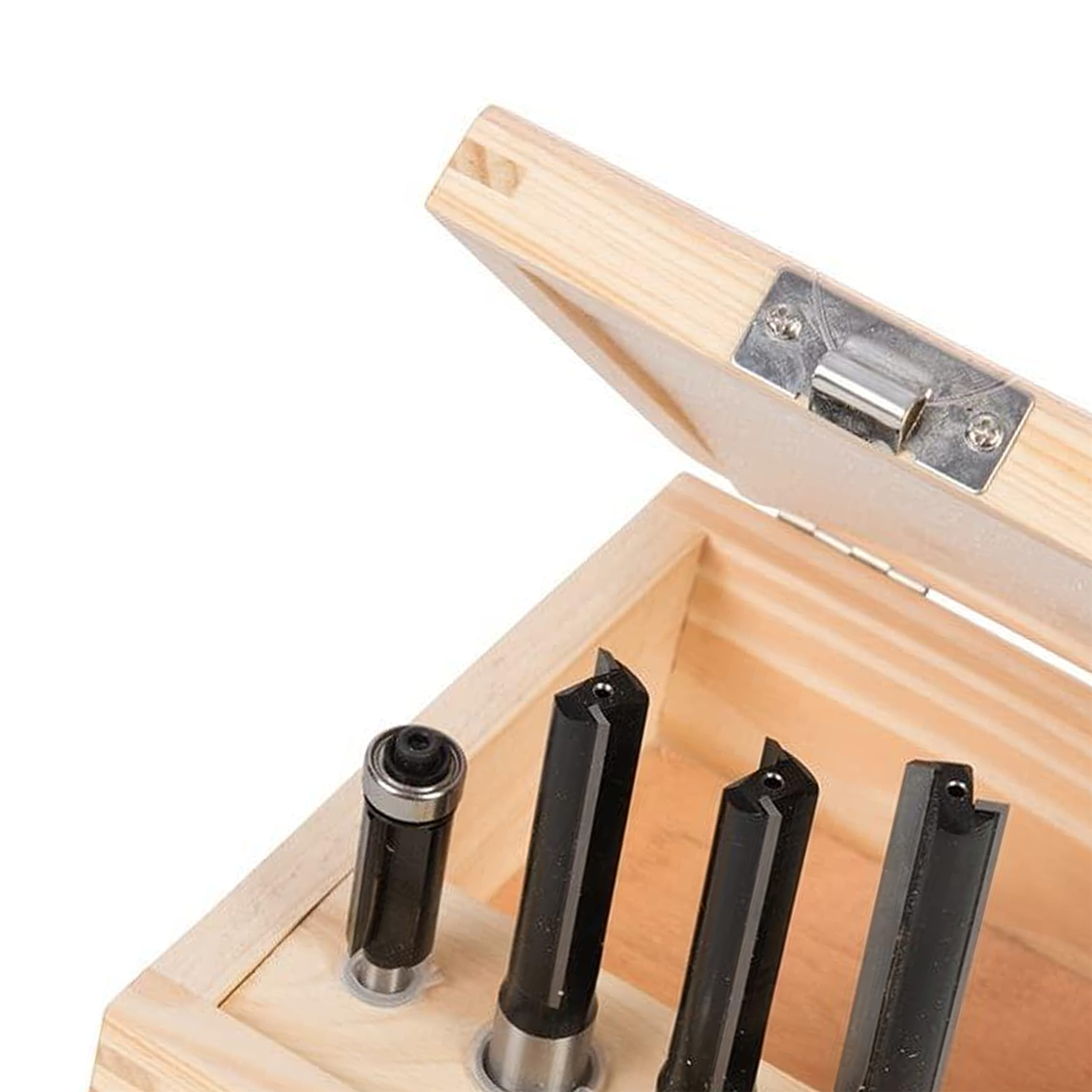 1/2" Kitchen Worktop Fitters Bit Set 4Pce Twin Flutes For Clean, Precise Cutting