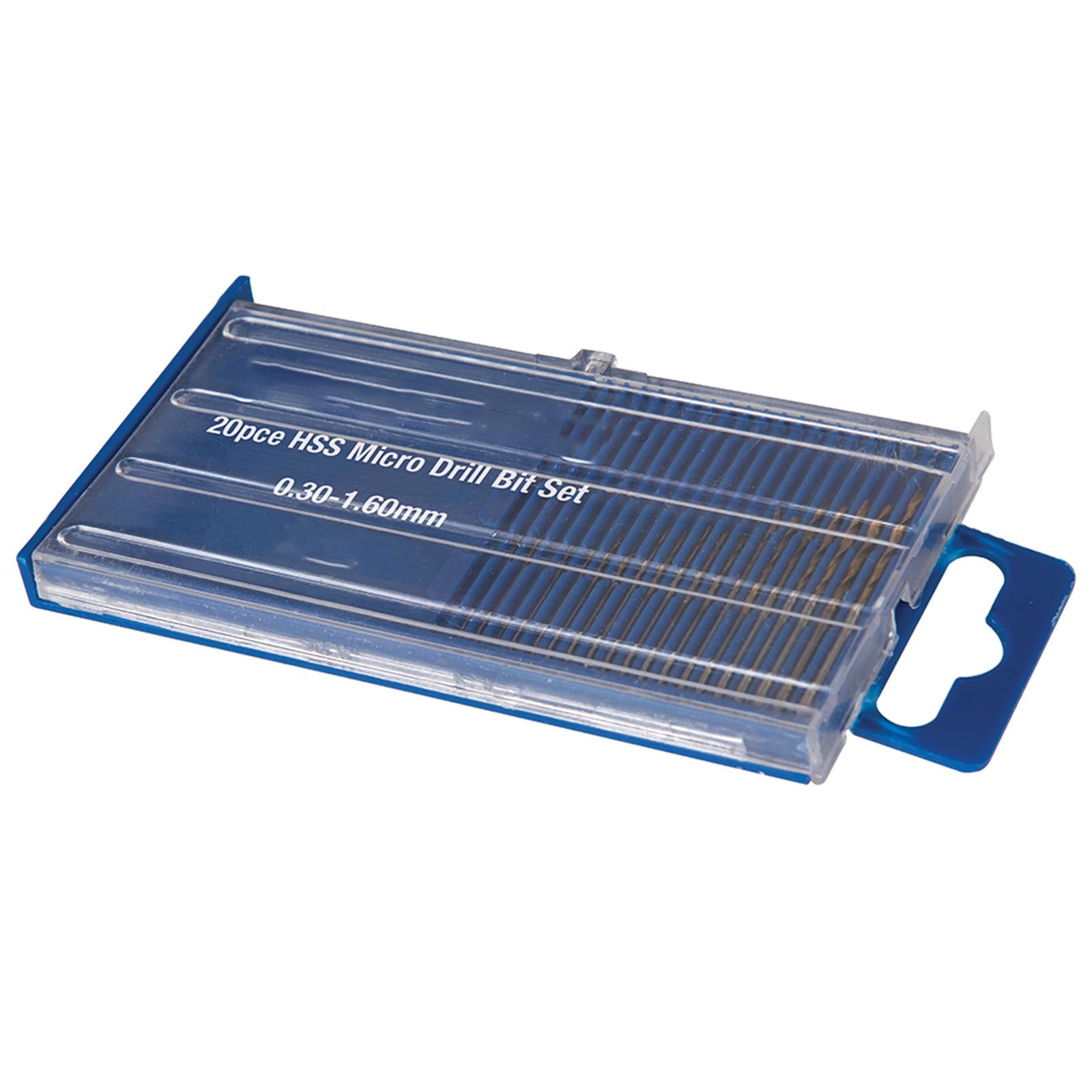 HSS Micro Drill Bit Set 20Pc High Speed For Craft And Hobby Applications