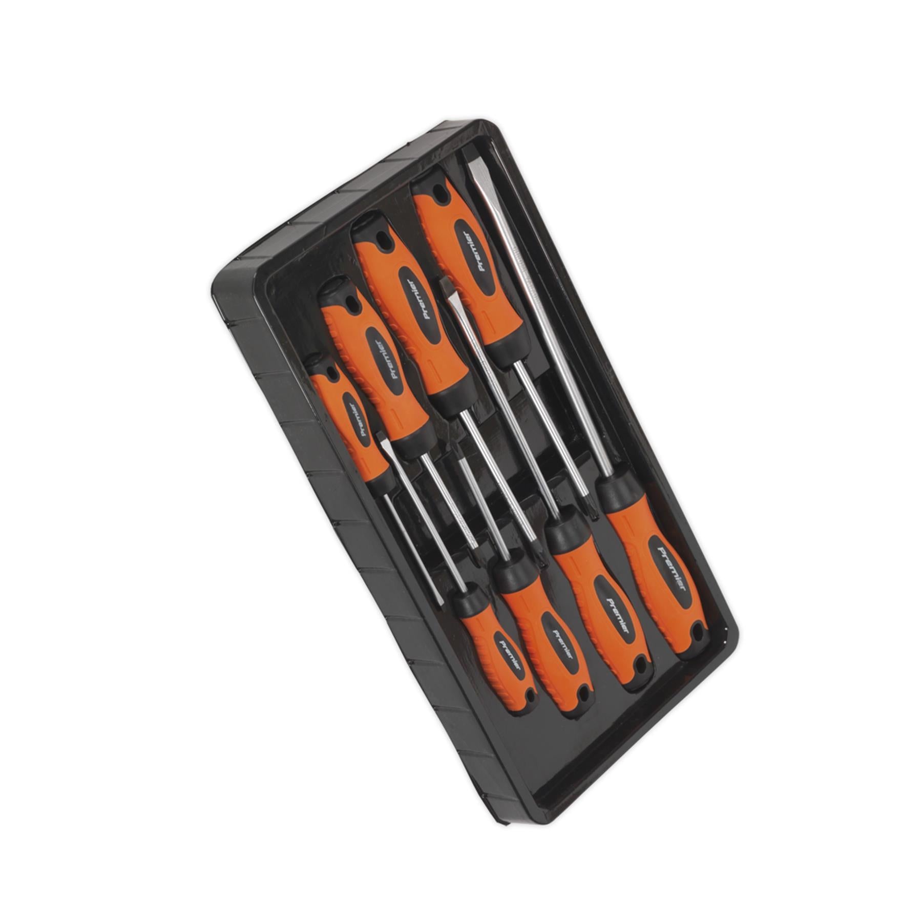 Sealey Screwdriver Set 8pc Hi-Vis Orange