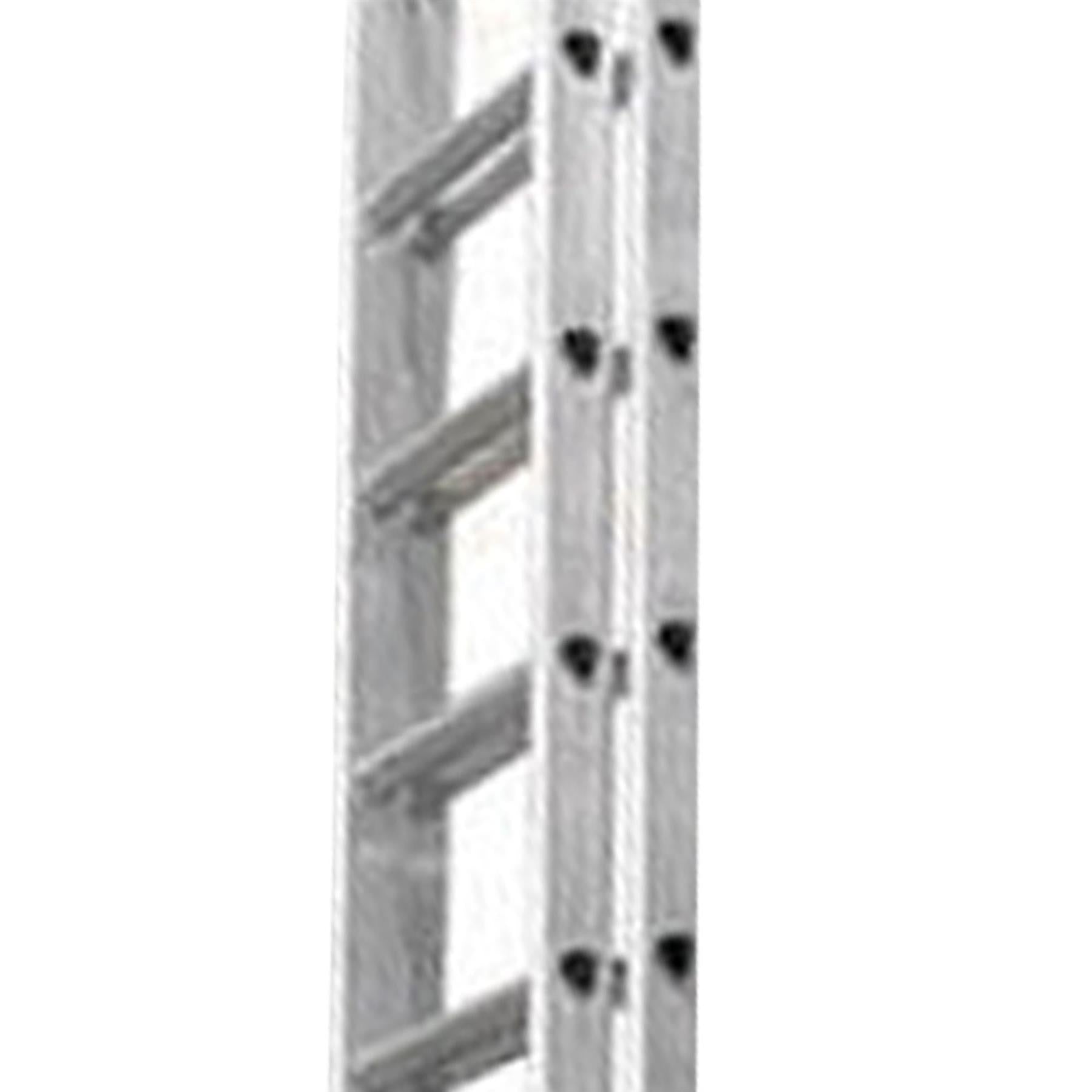 Dapetz PRo 15 Rung Aluminium Extension Ladder 4m, Double Section, Made In Uk