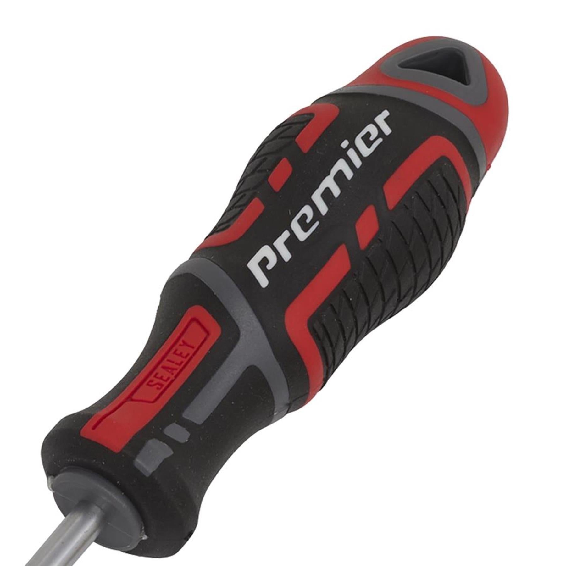 Sealey Screwdriver Pozi Pozidriv #1 x 75mm Soft Grip Handle Magnetic GripMAX