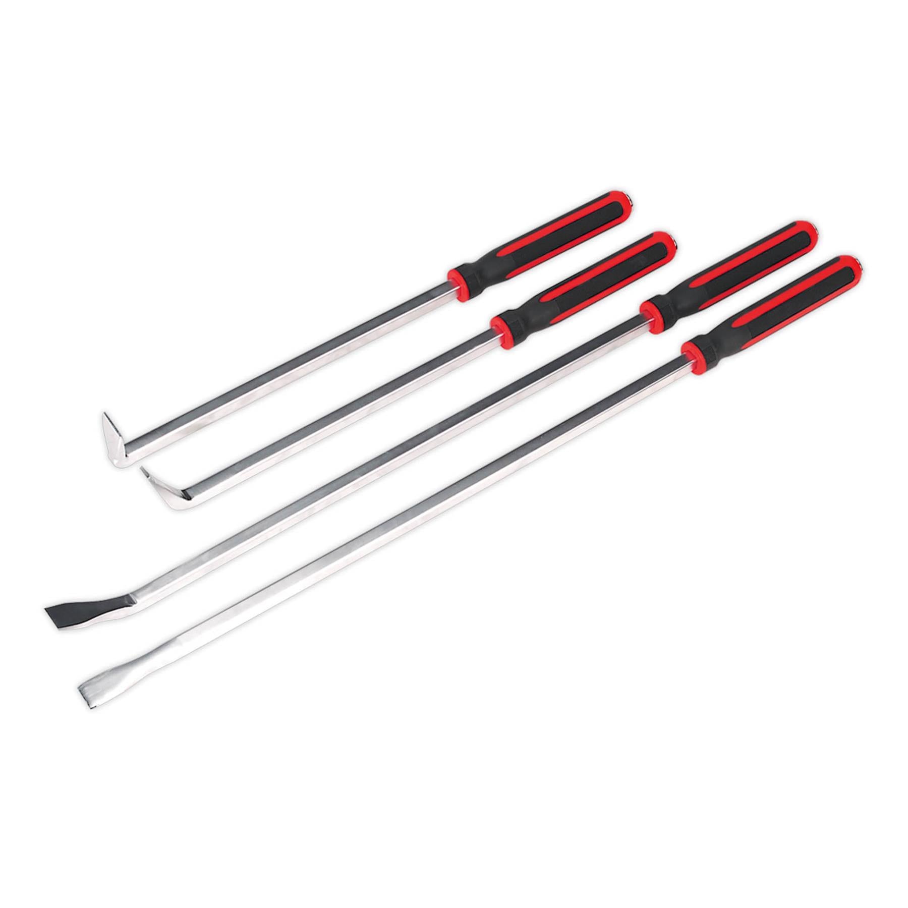 Sealey Pry Bar Set 4pc Heavy-Duty with Hammer Cap