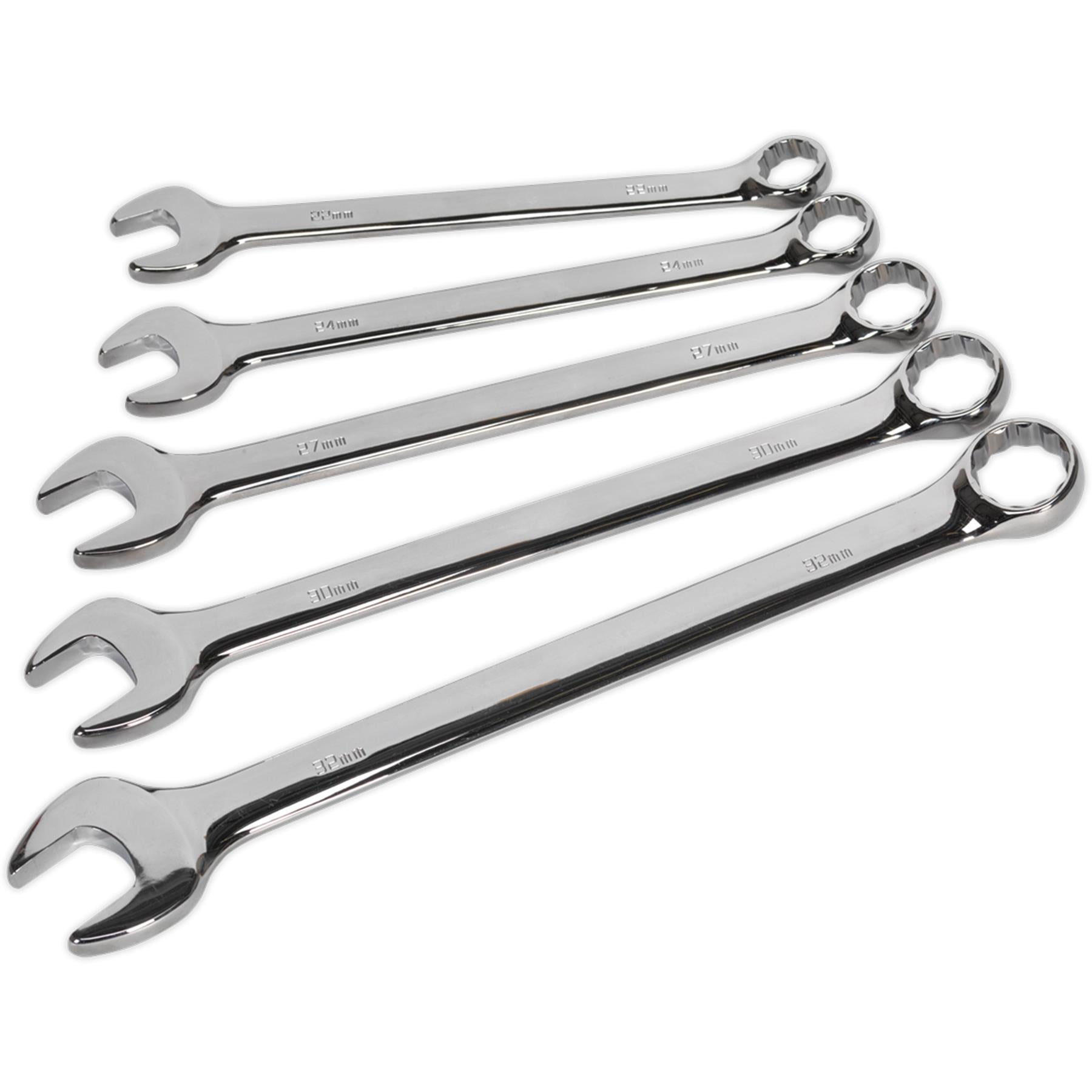 Sealey Combination Spanner Set 5pc Jumbo Metric