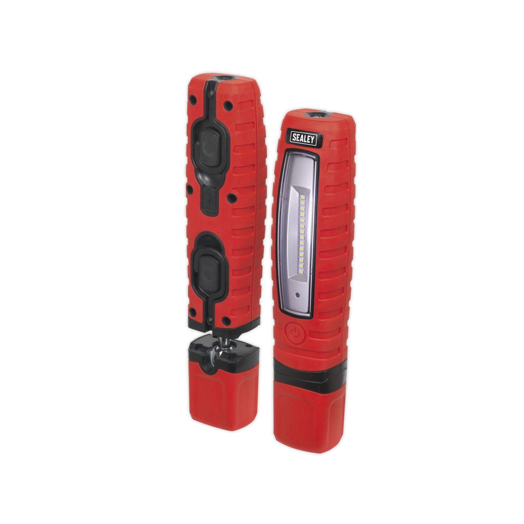 Sealey R/Charge 360 Insp Light 10 SMD LED & 3W SMD LED Red Li-ion