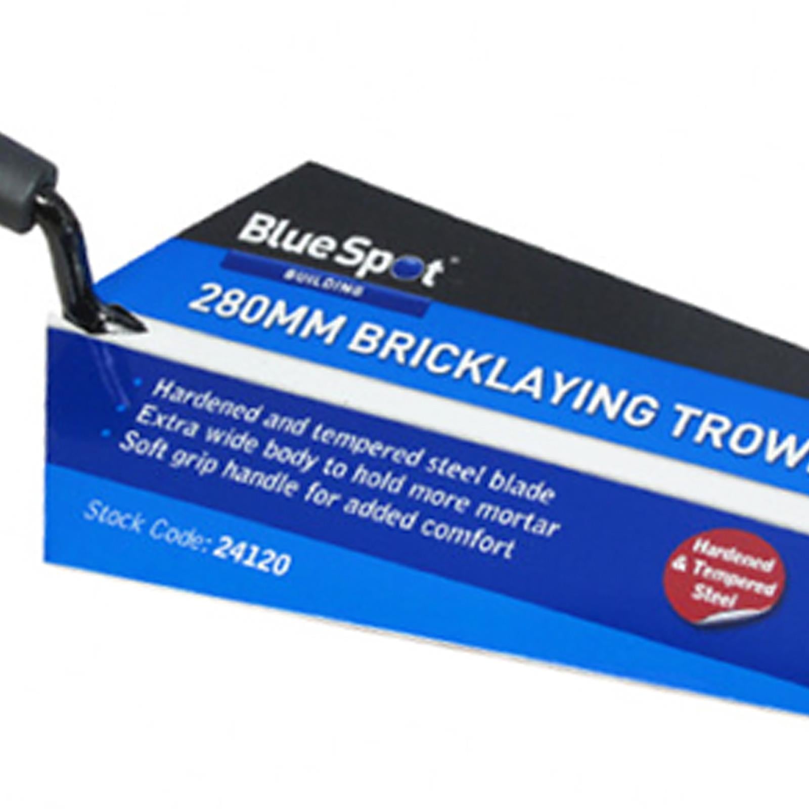 Brick Trowel 11" 280mm Bricklaying Carbon Steel Soft-Grip Handle BlueSpot