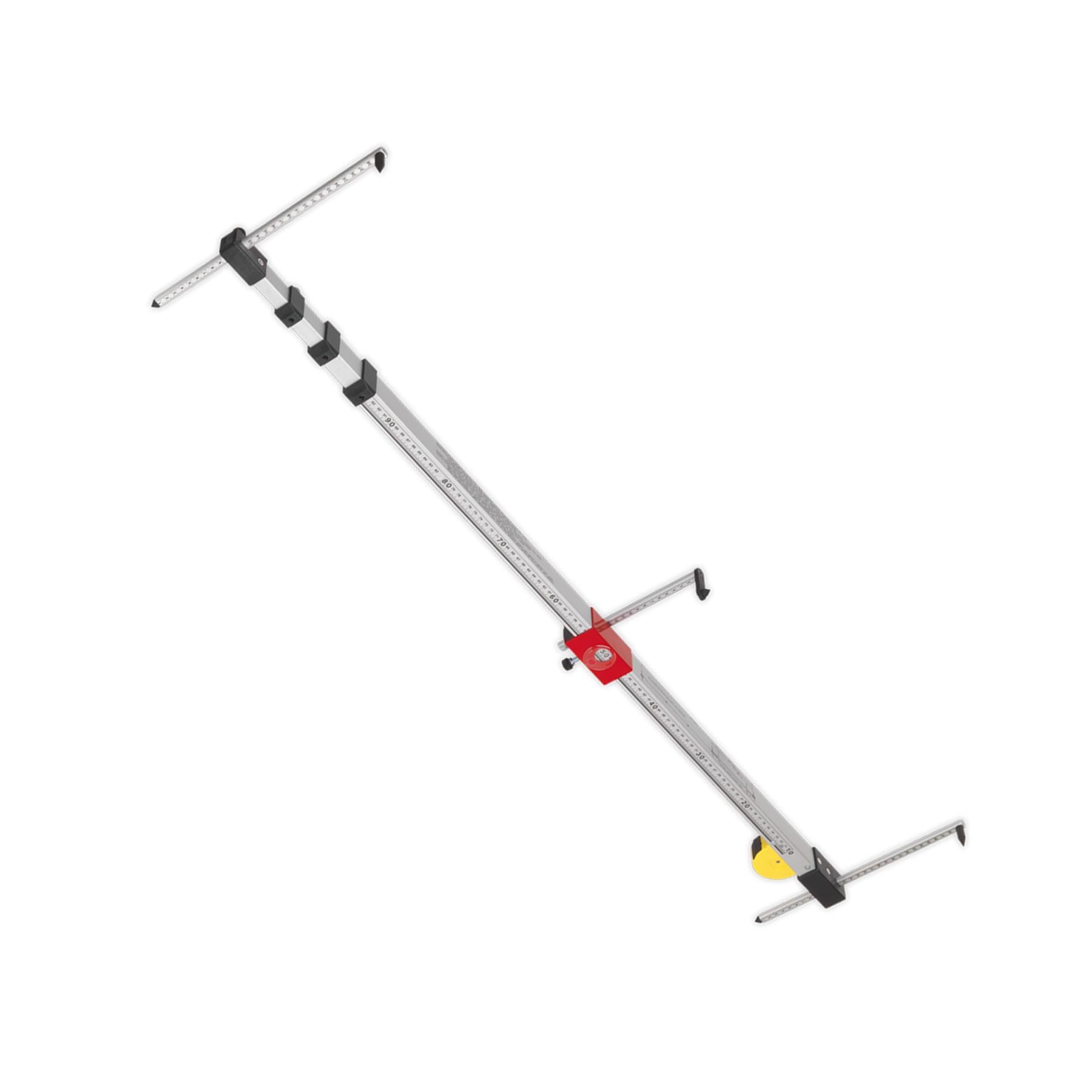 Sealey Tram Gauge Telescopic Three Fully Adjustable Probes - Aluminium