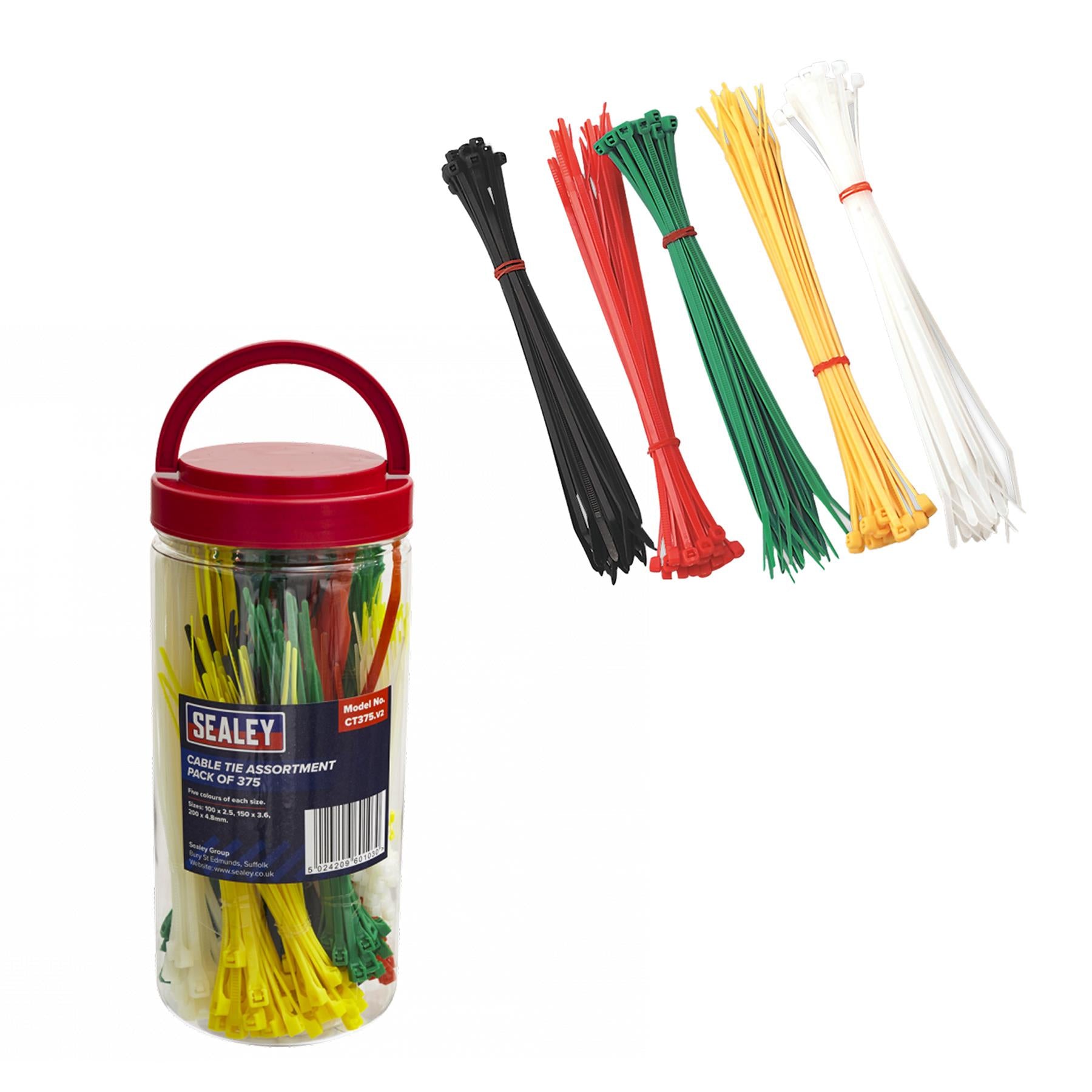 Sealey Cable Tie Assortment Pack of 375