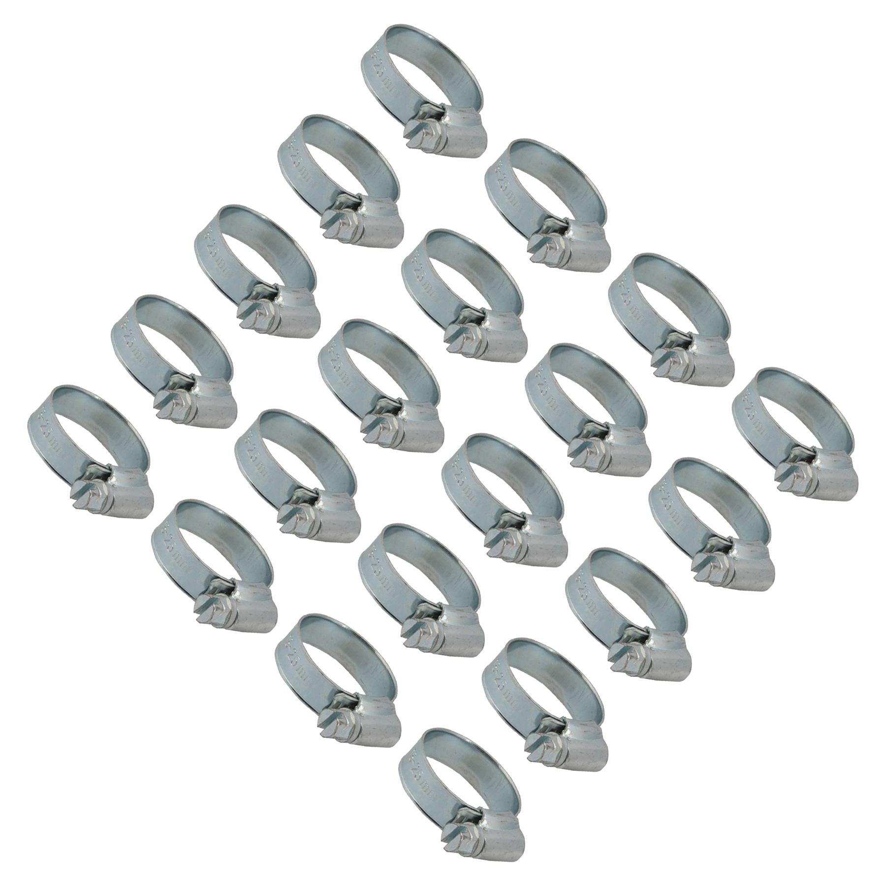 20 x Hose Clips Genuine Worm Drive Fuel Hose Clamps Clips 18 - 25mm